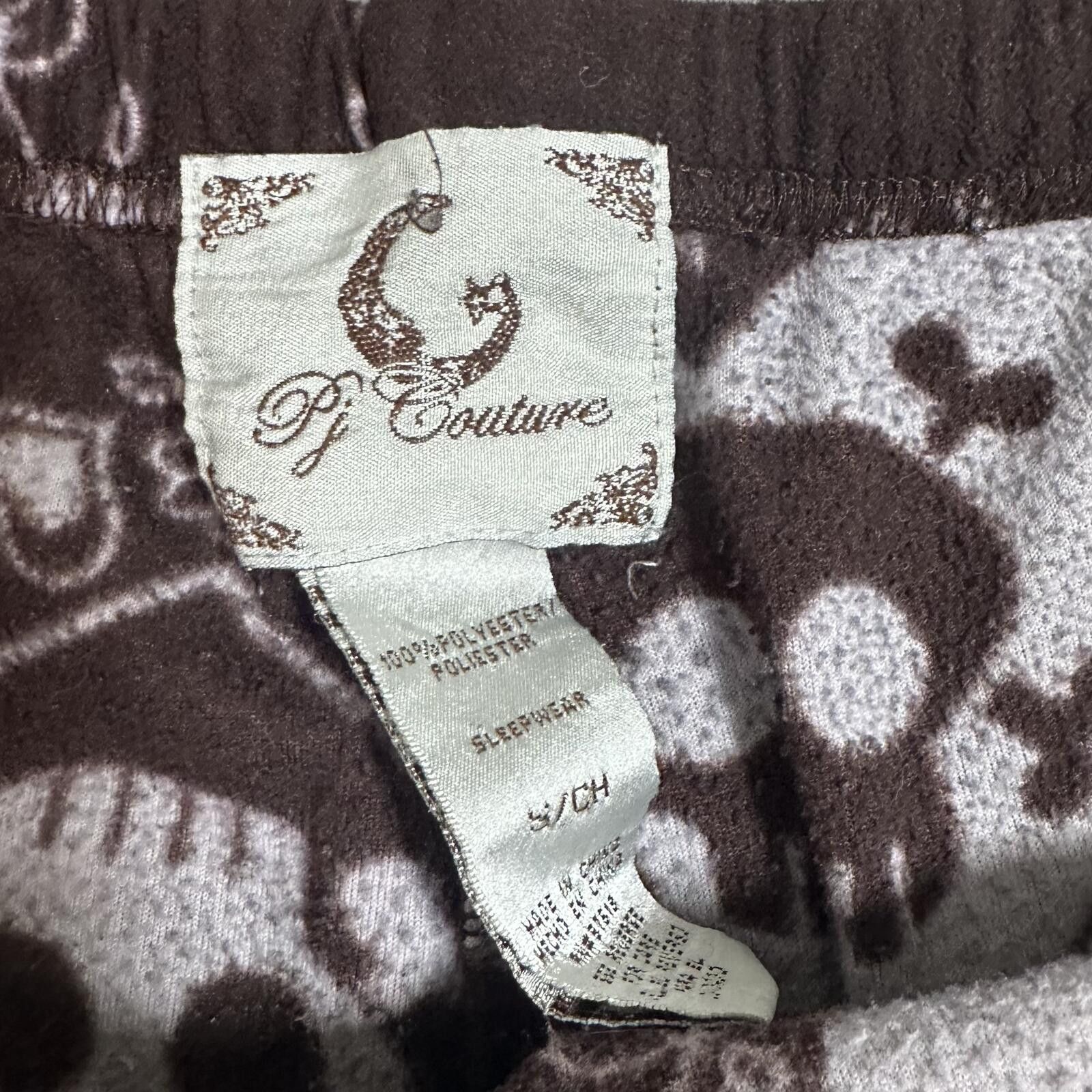 Other Women’s Pajama Pants Brown White Skull Pattern Y2K Size ONE SIZE - 3 Thumbnail