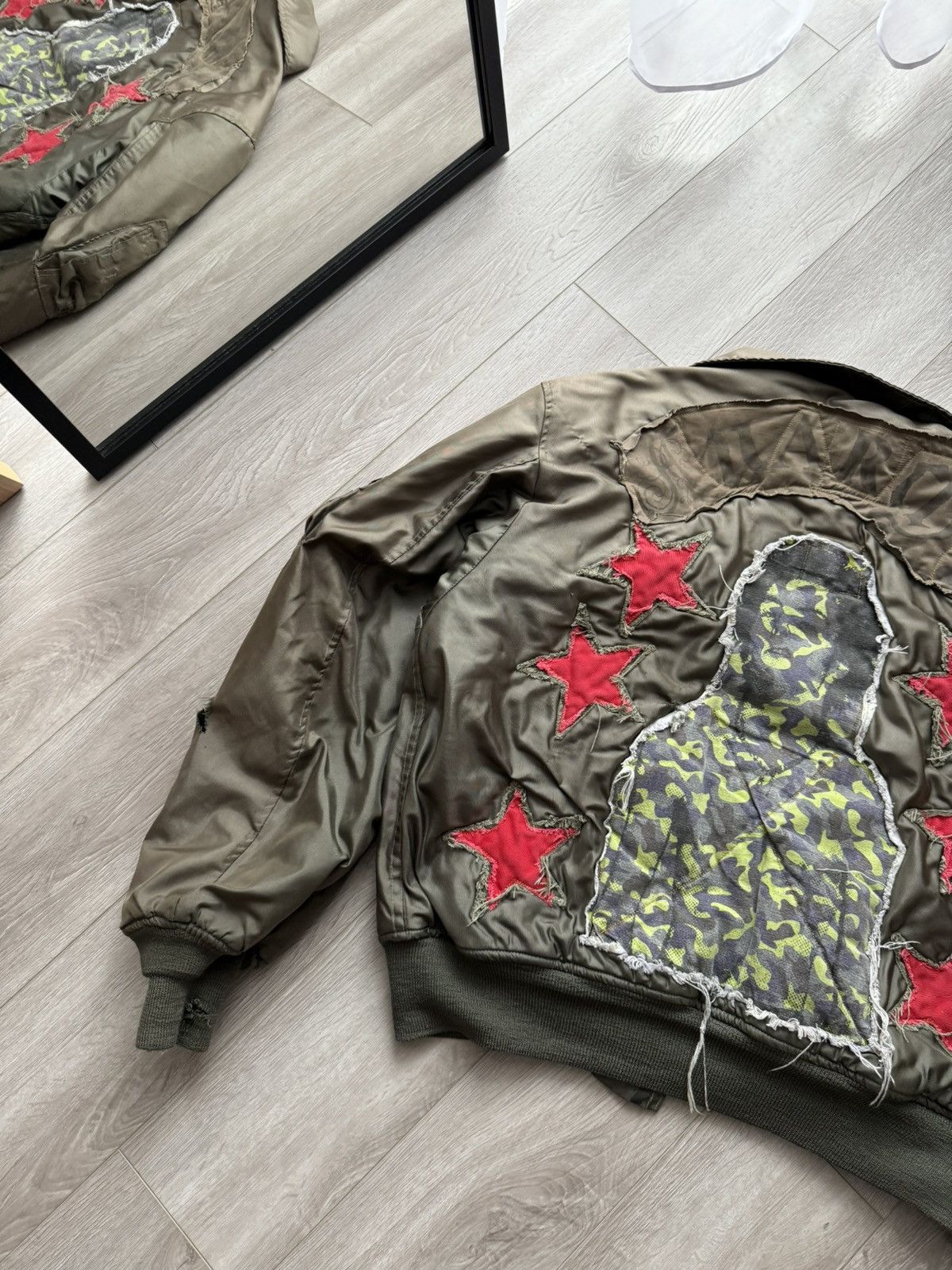 Japanese Brand Limited Edition Keanan Duffty Anarhy PatchWork Bomber Jacket Size US XL / EU 56 / 4 - 2 Thumbnail