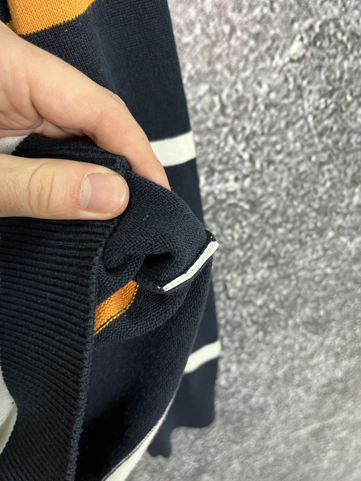 Lacoste Lacoste Live! Sweater Striped 1/4 Button Pullover Size 7 Size US L / EU 52-54 / 3 - 7 Thumbnail