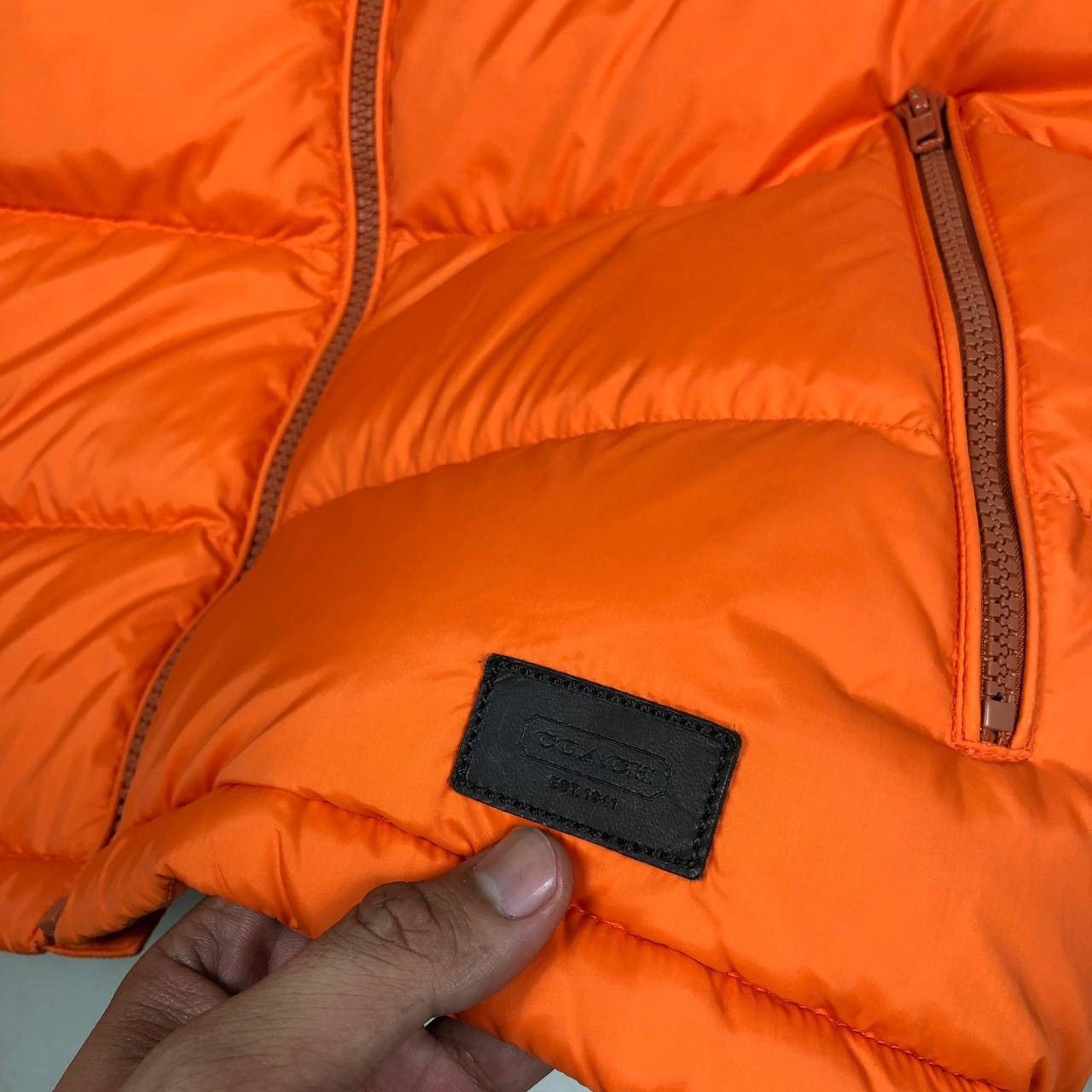 Coach Authentic Coach Down Vest Orange Puffer Jacket Size US L / EU 52-54 / 3 - 6 Thumbnail