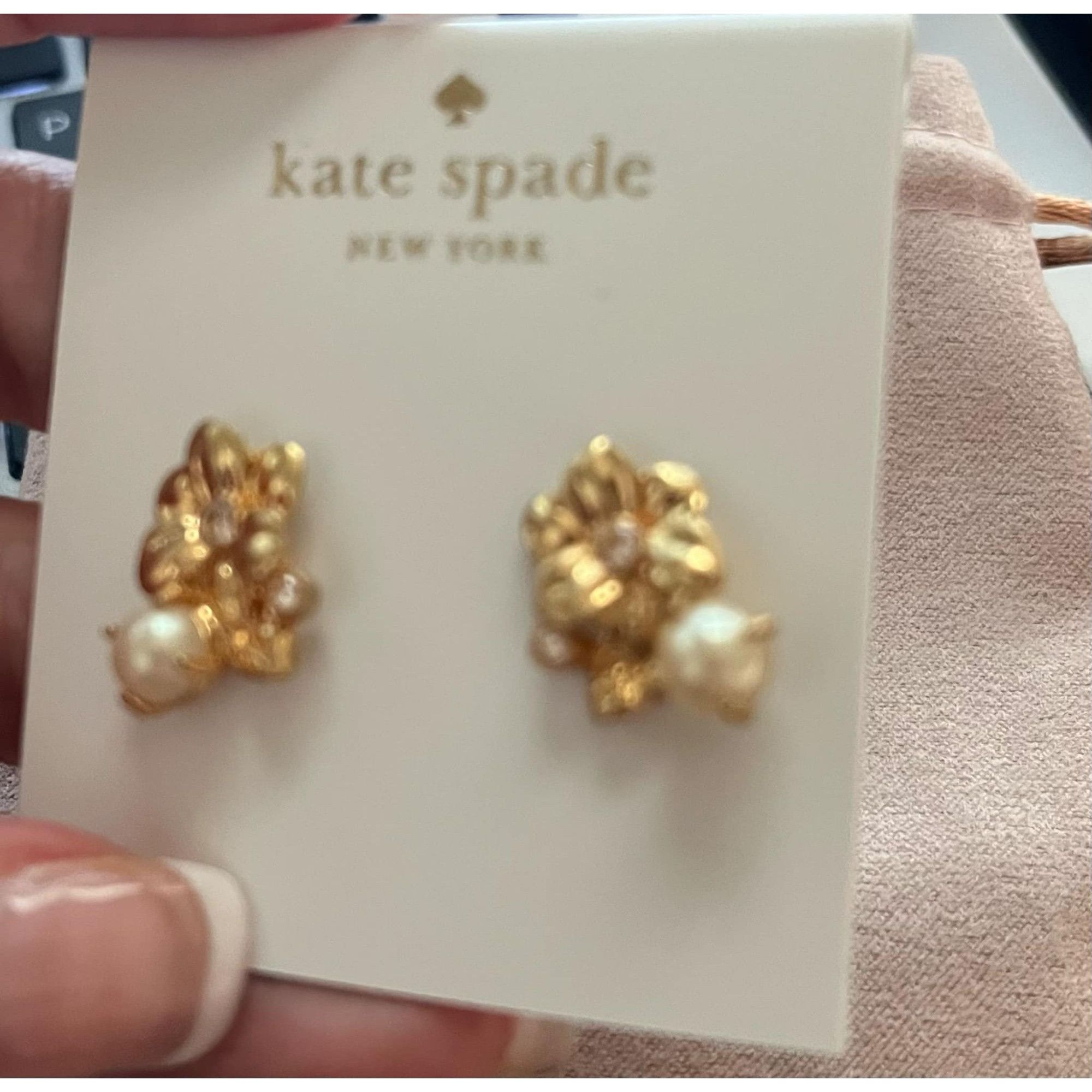 Kate Spade Kate Spade Brushed Gold Plated Garden Flower Cluster Stud Wi Size ONE SIZE - 3 Thumbnail