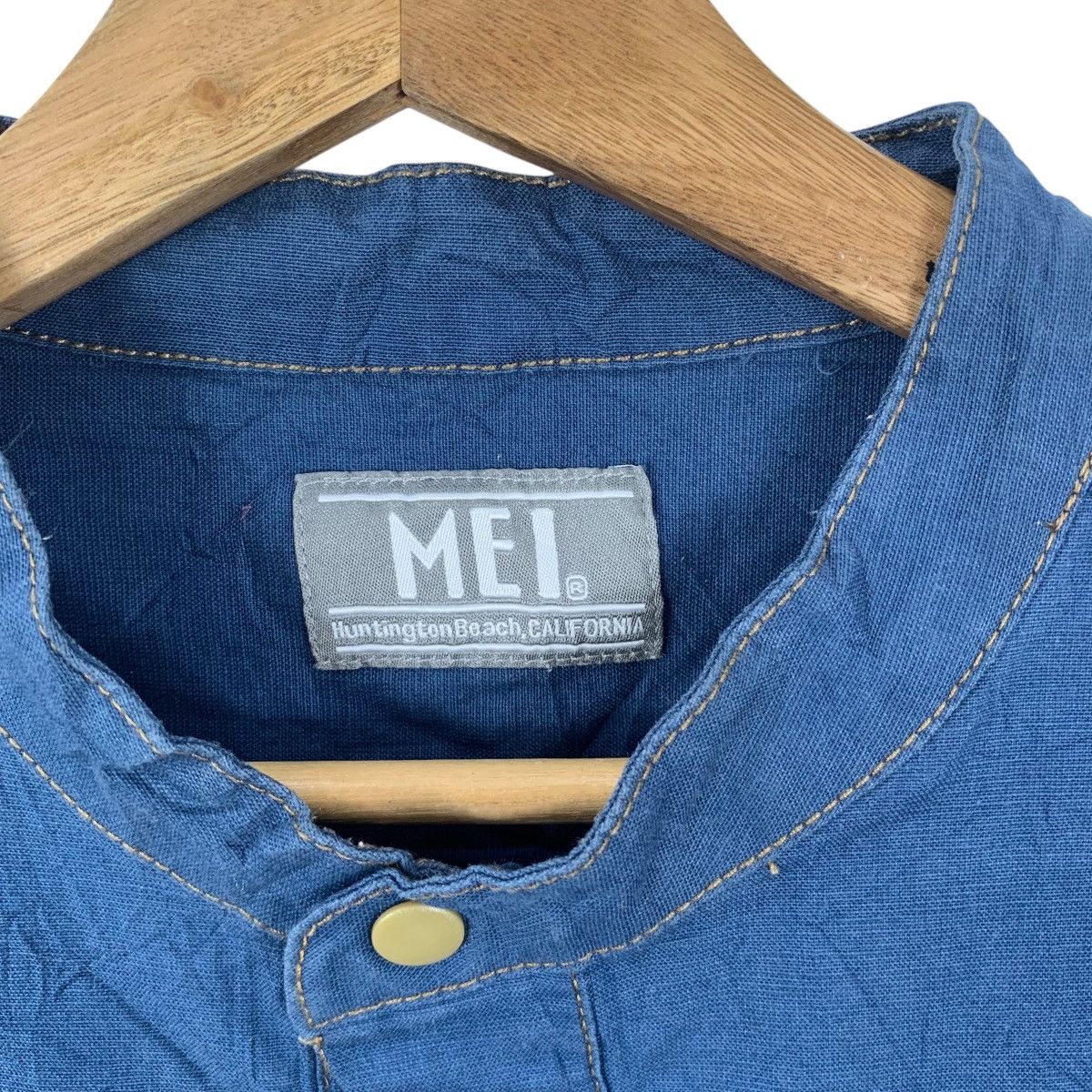 Other MEI CALIFORNIA OUTDOOR Pure Indigo Denim Jeans Jacket Snap Size L / US 10 / IT 46 - 9 Thumbnail