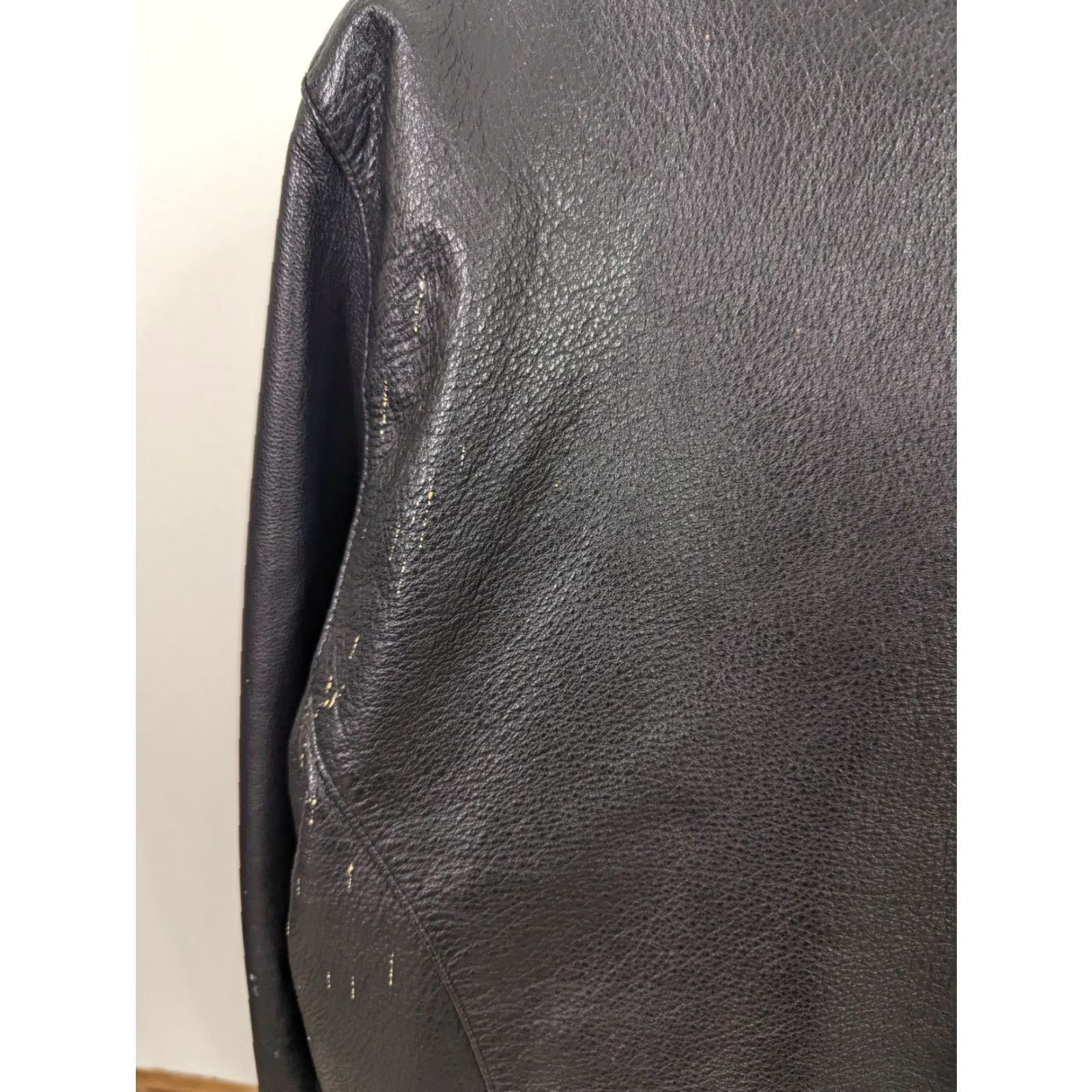 Vintage VINTAGE Wilsons Leather Jacket Mens Large Black Bomber Full Zip Lined Biker Thinsulate Grunge 90s Size US L / EU 52-54 / 3 - 5 Thumbnail
