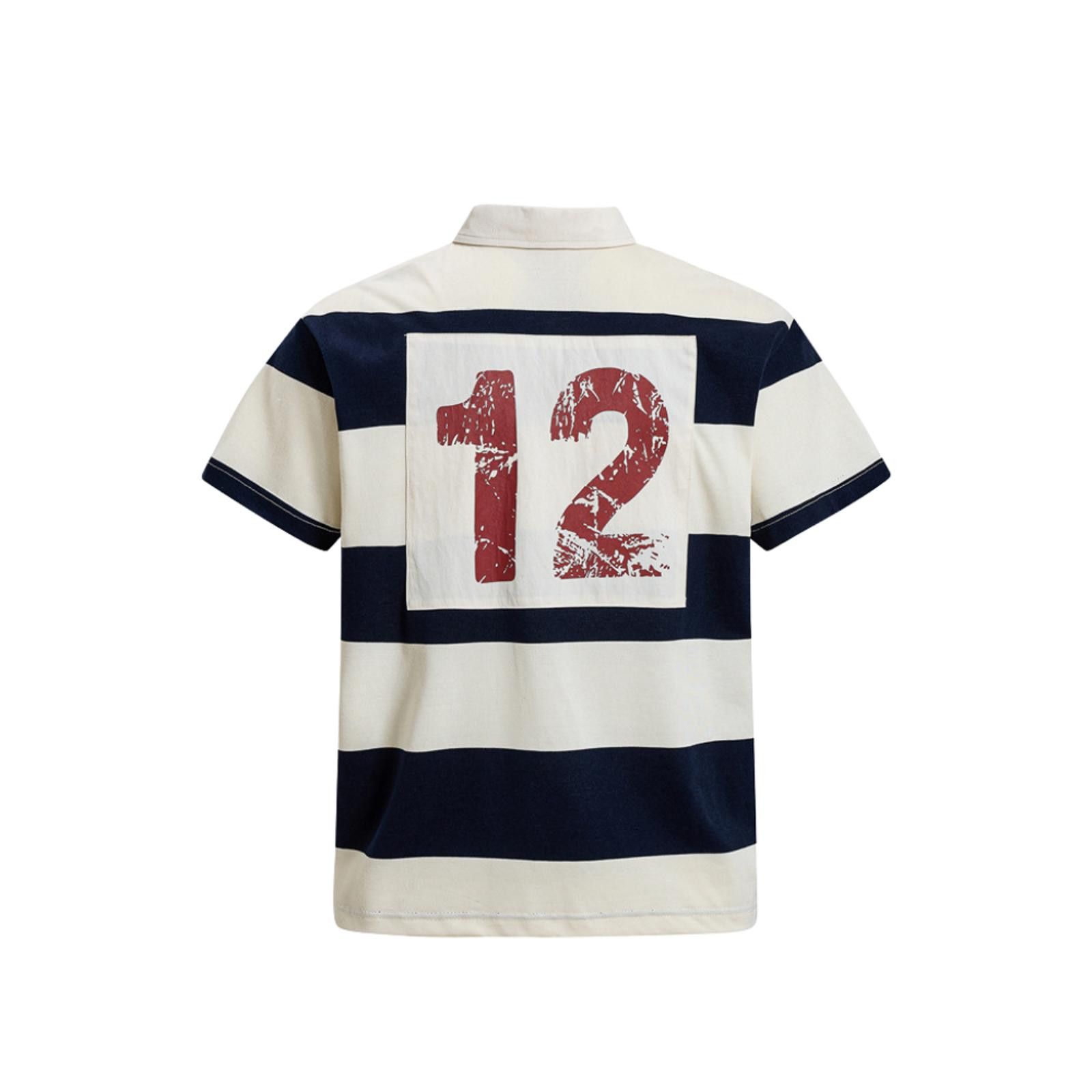 Vintage Navy-Stripe Rugby Polo Shirt Size US M / EU 48-50 / 2 - 4 Thumbnail