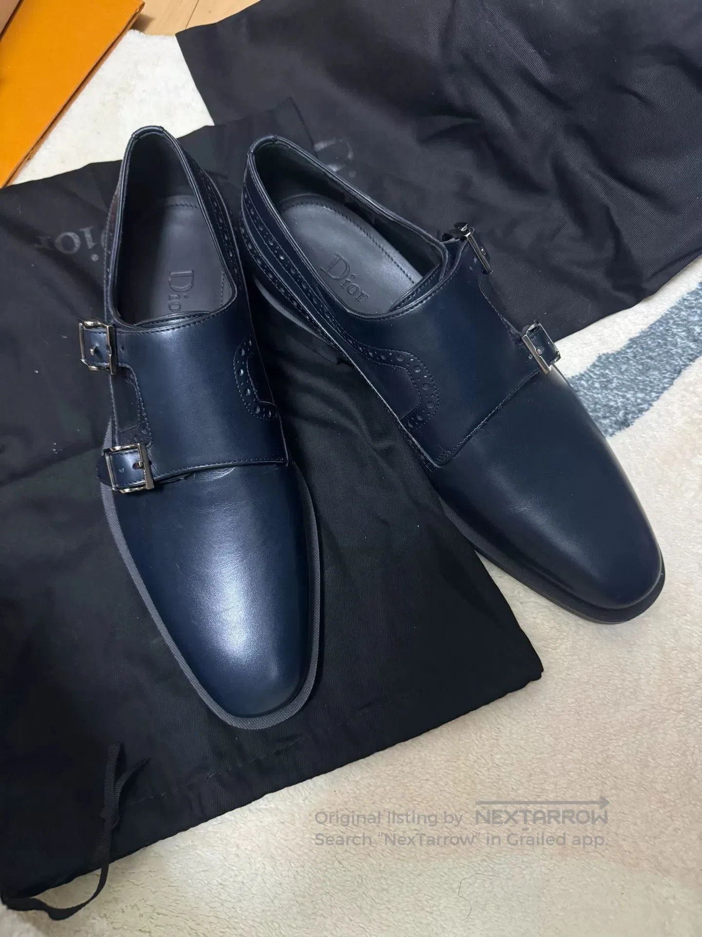 Dior Diorhomme Men's Double Buckle Leather Shoes. Size US 6 / EU 39 - 8 Thumbnail