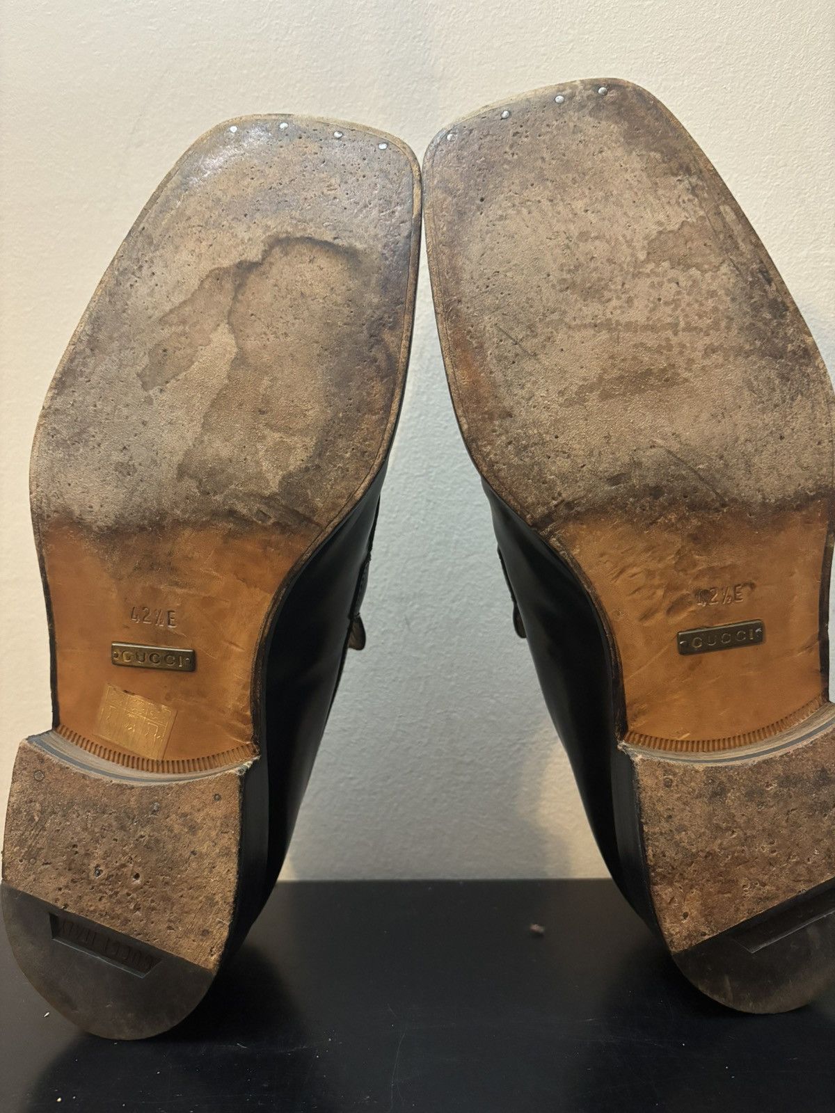Gucci Gucci Vintage Horsebit Square Toe Loafers Black Size US 9.5 / EU 42-43 - 6 Thumbnail