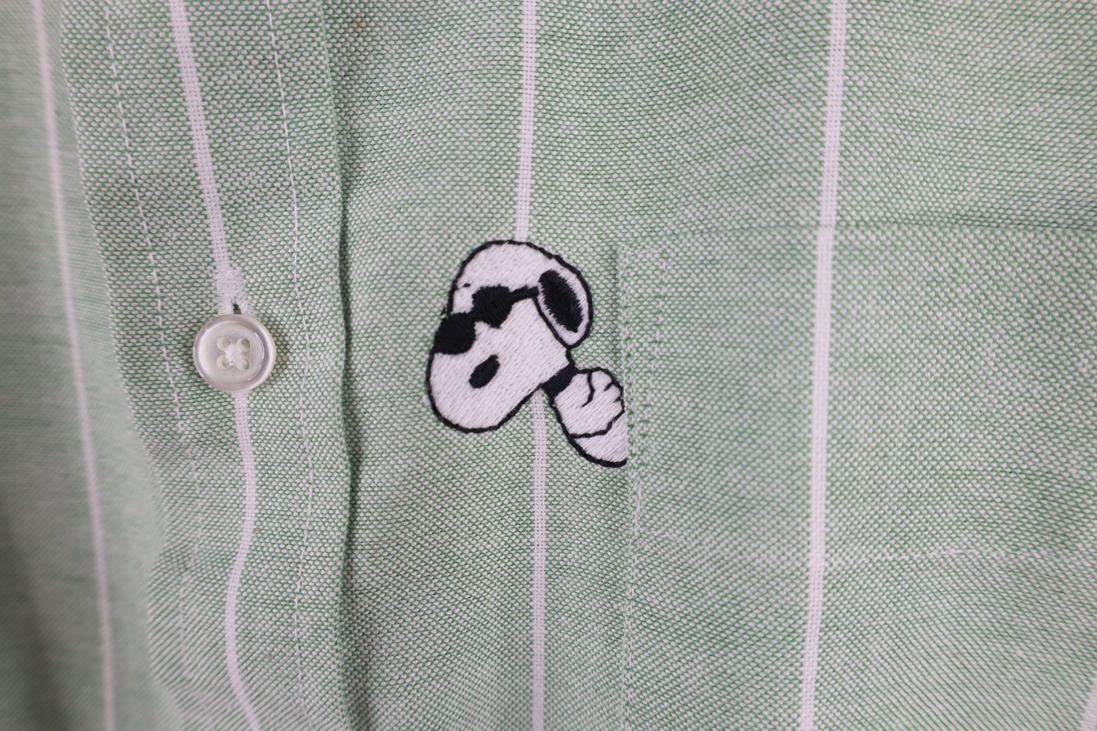 Vintage Vintage 90s Peanuts Joe Cool Striped Button Down Shirt Size US L / EU 52-54 / 3 - 4 Thumbnail