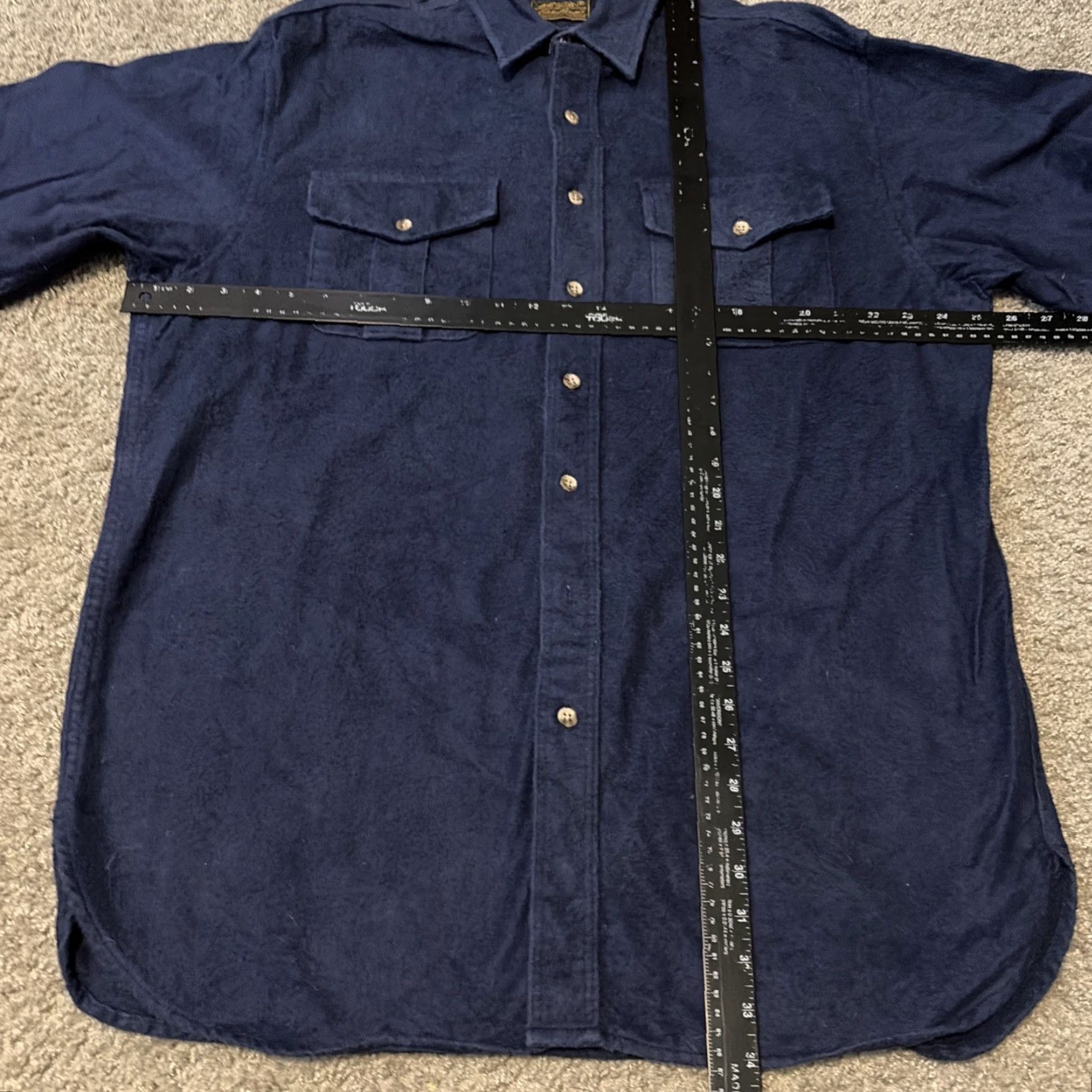 Eddie Bauer VINTAGE Eddie Bauer Cotton Soft Knit Button Down Long Sleeve XL Tall Blues Shirt Mens Size US XL / EU 56 / 4 - 4 Thumbnail