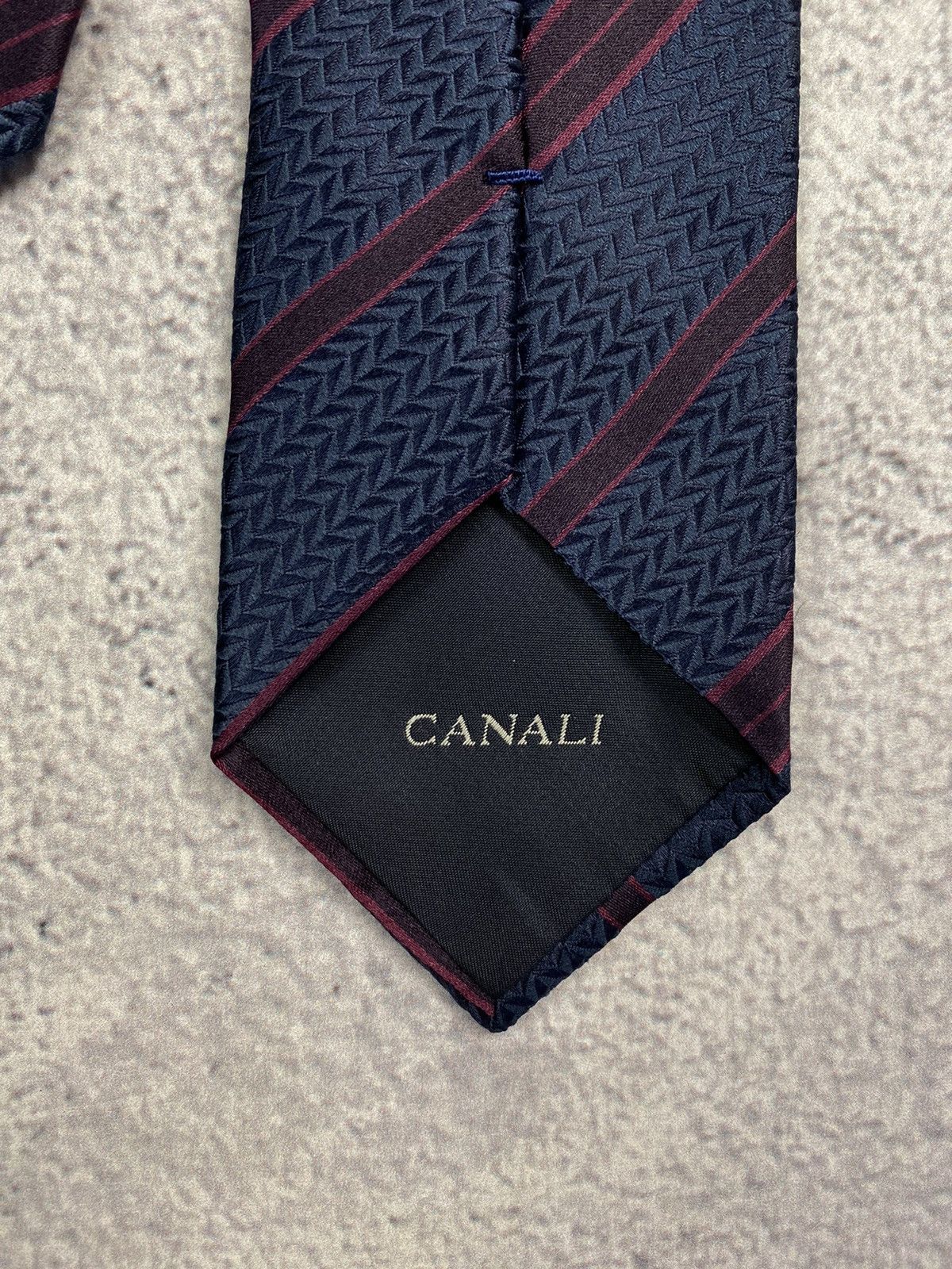 Canali Canali Striped Silk Tie Size ONE SIZE - 7 Thumbnail