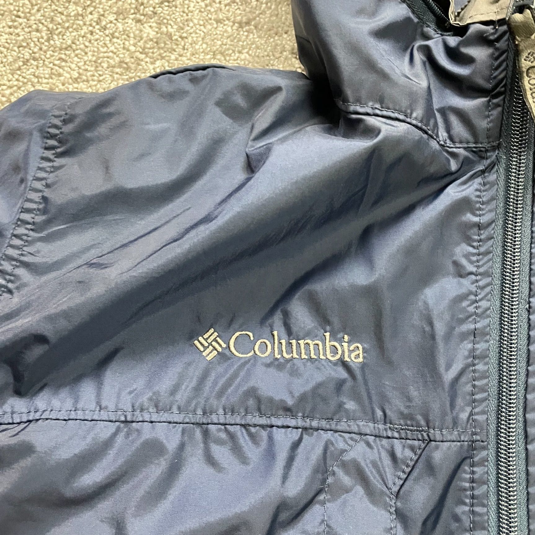 Vintage Columbia Sportswear Jacket Mens Medium Blue Gray Windbreaker Full Zip Hoodie Size US M / EU 48-50 / 2 - 7 Thumbnail