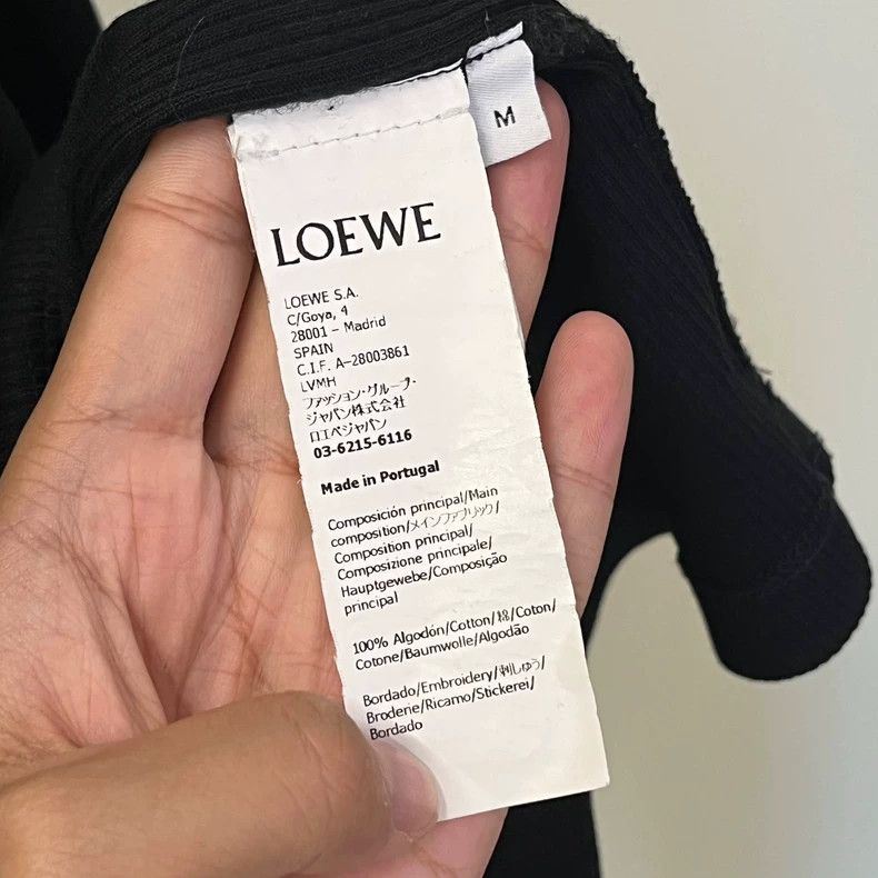 Loewe LOEWE Black round-neck top with an embroidered logo, size Size M / US 6-8 / IT 42-44 - 7 Thumbnail