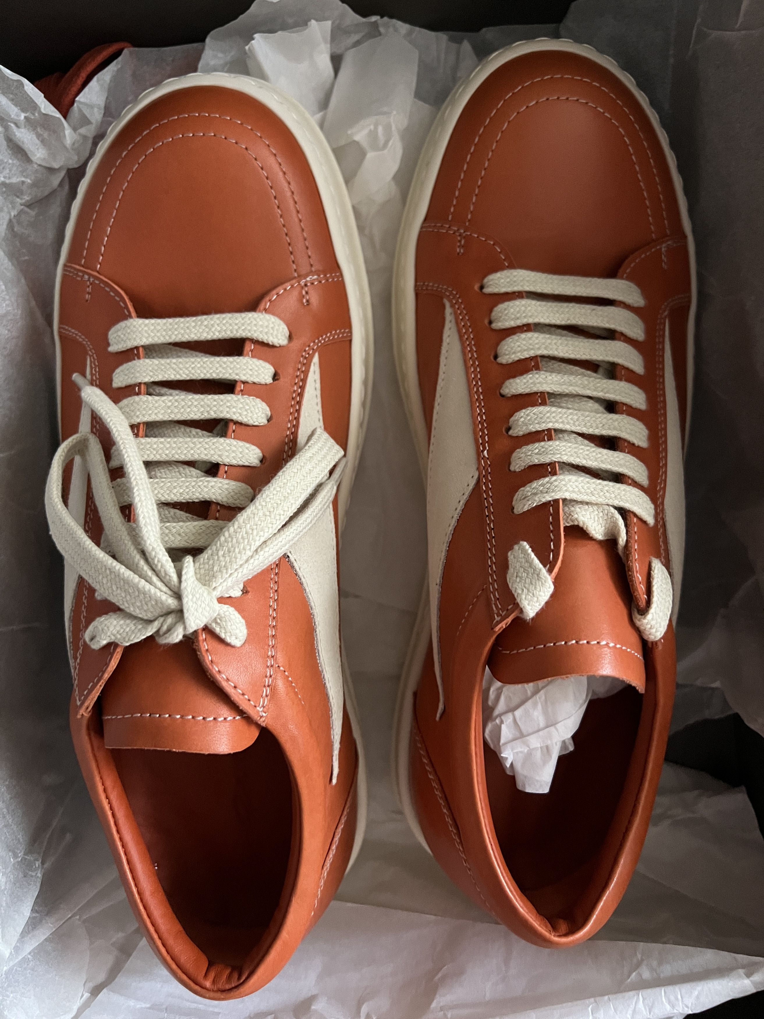 Rick Owens Rick Owens FW22 Strobe Orange Vintage Sneakers Vans | Grailed