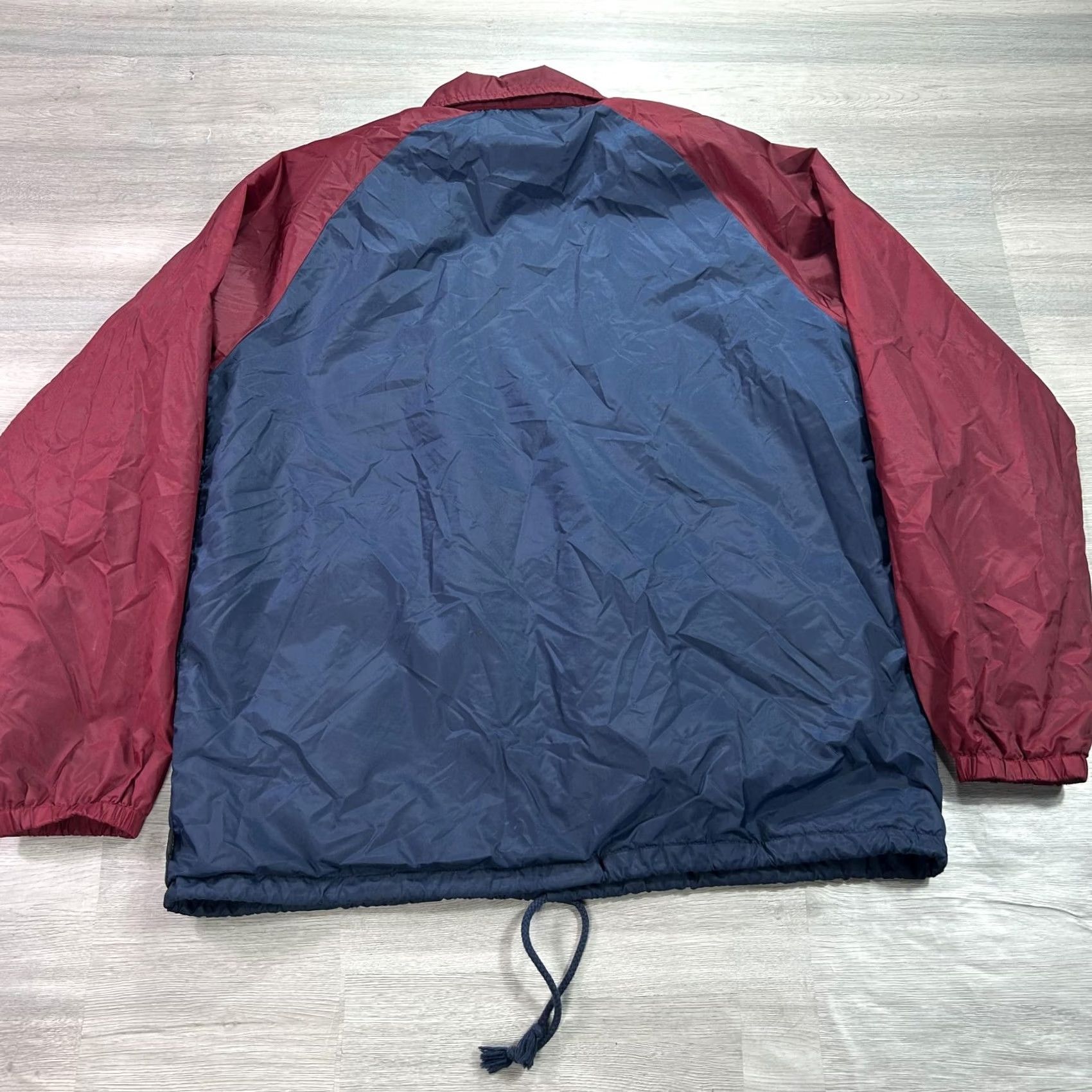 Vans Vans Jacket Mens XL Blue Burgundy Fleece Lined Snap Windbreaker Skateboarding Casual Off The Wall Size US XL / EU 56 / 4 - 2 Thumbnail