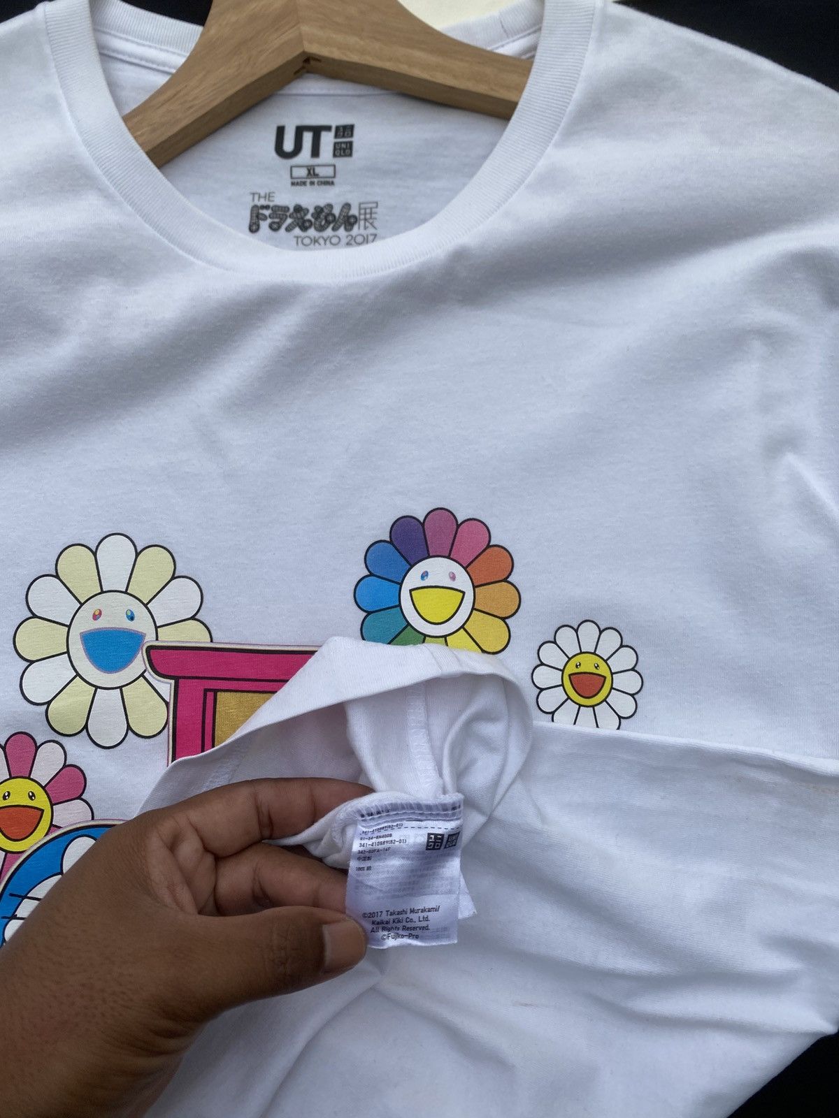 Takashi Murakami × Uniqlo Rare Uniqlo x Takashi Murakami Doraemon White Tshirt Size US XL / EU 56 / 4 - 14 Thumbnail