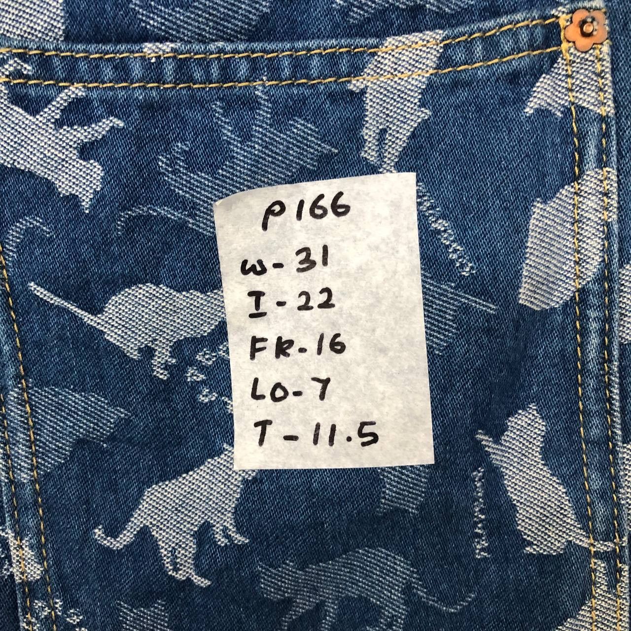 Frapbois P166 FRAPBOIS BY ISSEY MIYAKE CAT FULLPRINT ANKLE PANTS Size US 31 - 7 Thumbnail