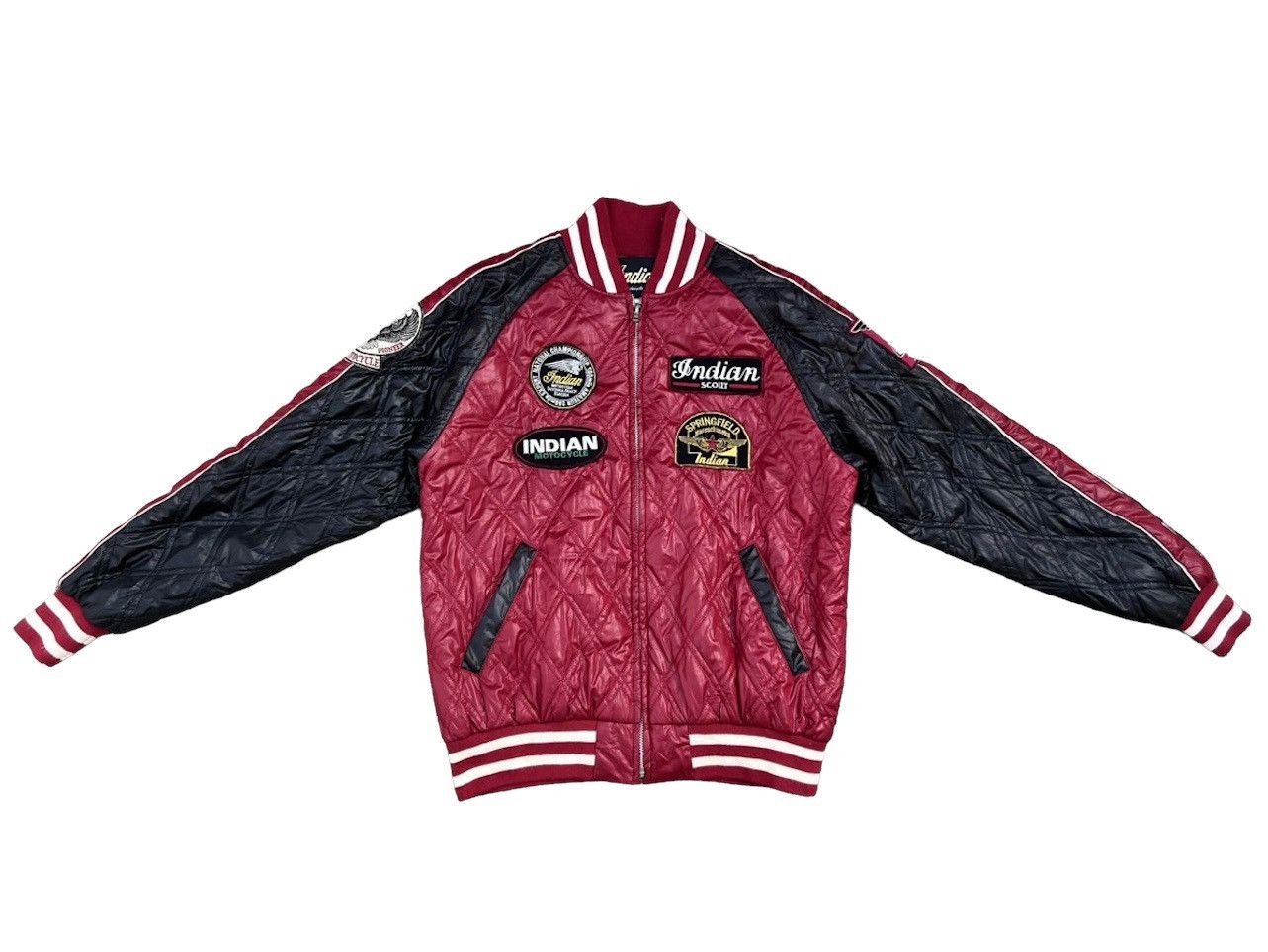 Vintage Indian Motocycles Quilting Polyester Bomber Jacket Size US L / EU 52-54 / 3 - 1 Thumbnail