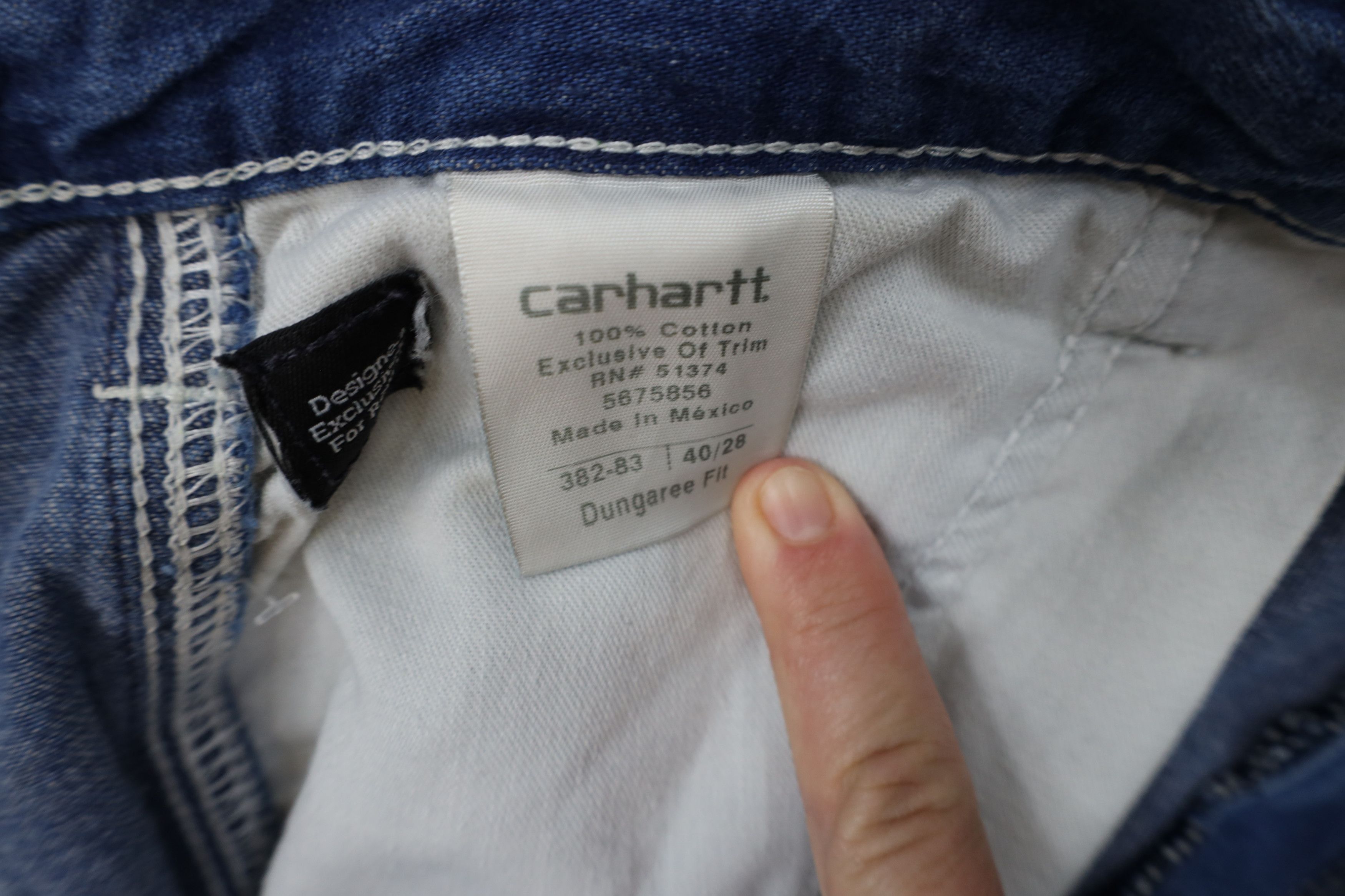 Carhartt Vintage Y2K Carhartt Wide Leg Dungaree Denim Jeans Blue Size US 40 / EU 56 - 10 Thumbnail