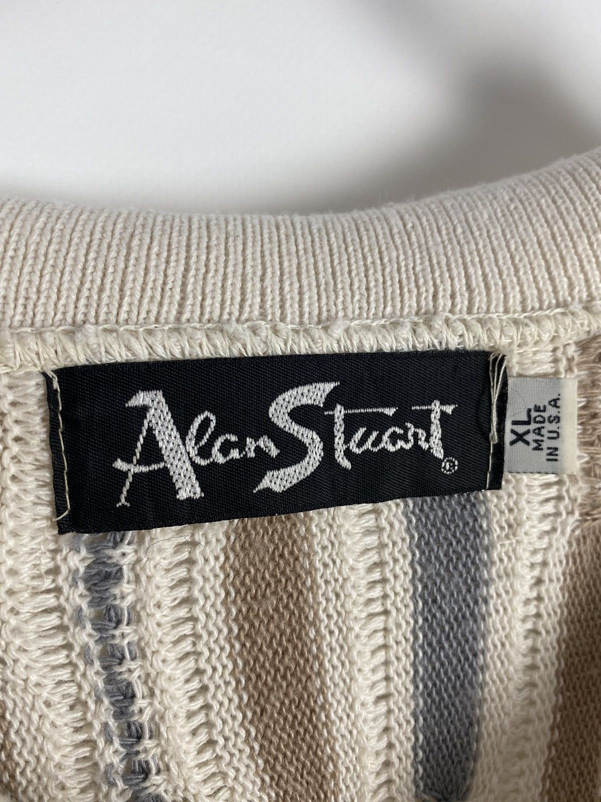 Vintage 1990’s Vintage Alan Stuart Cable Knit Pattern Sweater Size US XL / EU 56 / 4 - 3 Thumbnail