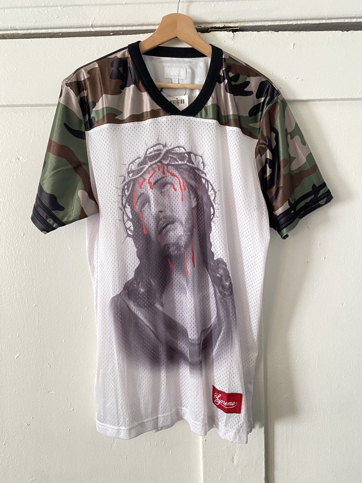 SUPREME JESUS FOOTBALL JERSEY CAMO SS14 - HotelomegaShops