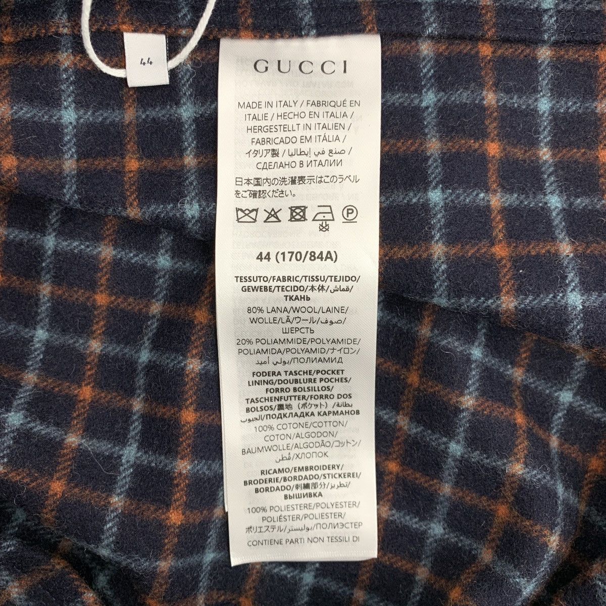 Gucci Gucci Plaid Wool Lapel Long-sleeve Shirt Jacket K26WX Size US XS / EU 42 / 0 - 6 Thumbnail