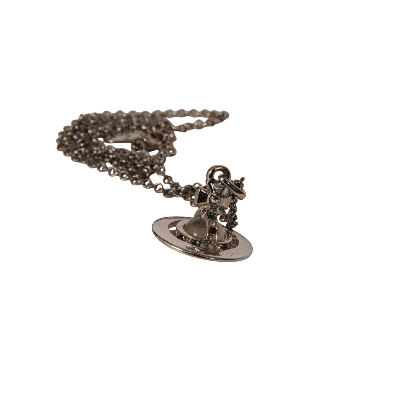 Vivienne Westwood Tiny Orb Pendant Necklace Silver Platinum Size ONE SIZE - 10 Thumbnail