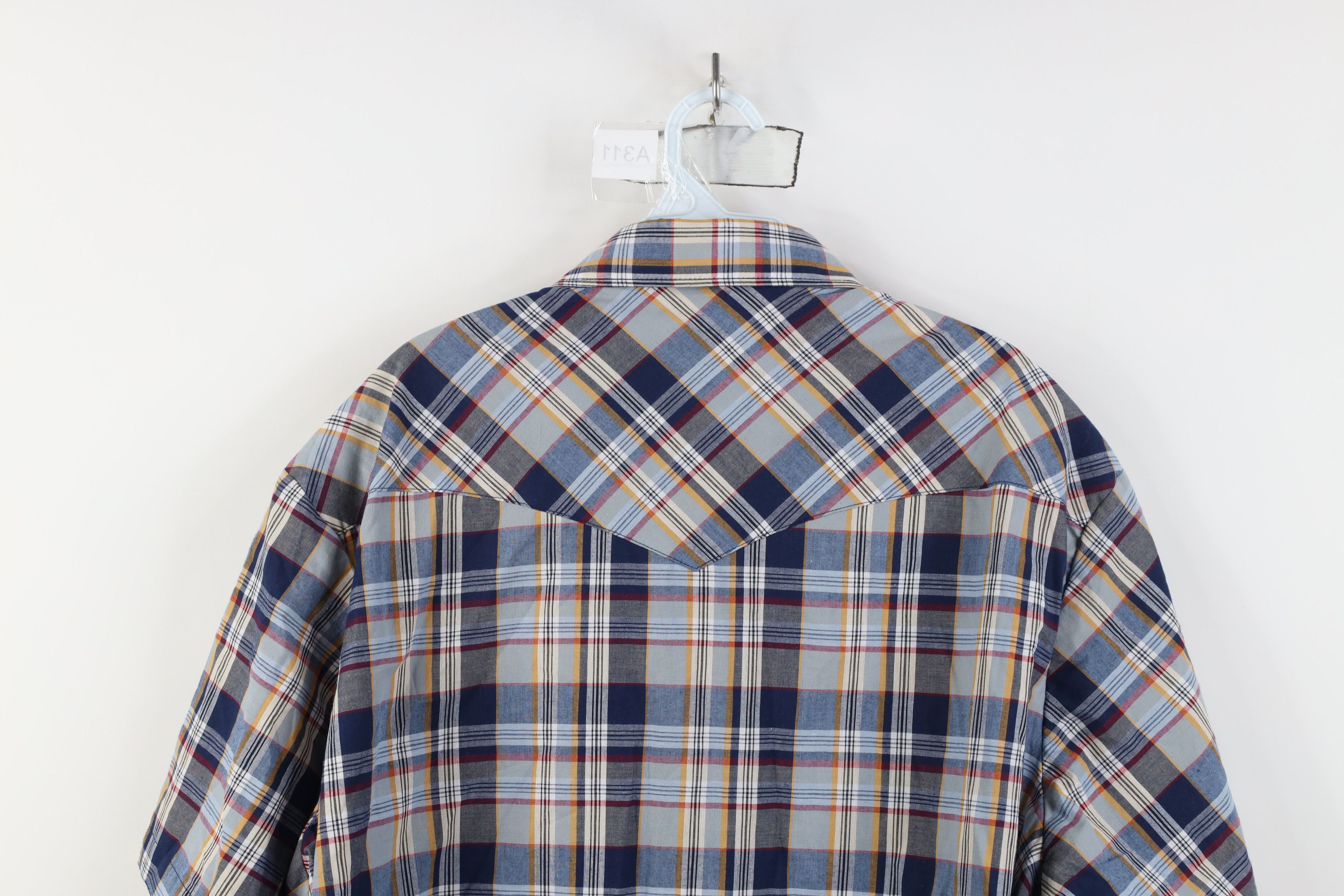 Wrangler Deadstock Vintage Y2K Wrangler Western Button Shirt Plaid Size US XXL / EU 58 / 5 - 11 Thumbnail