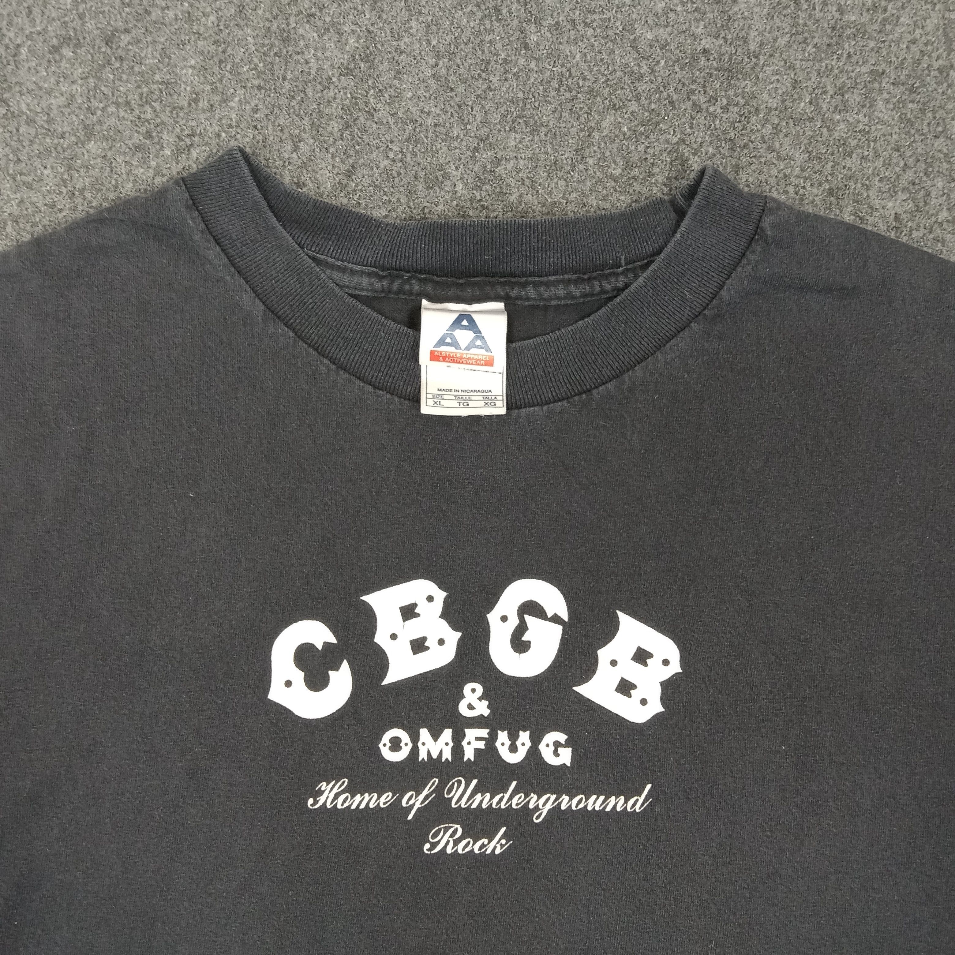 Vintage CBGB & OMFUG American Rock Label Tshirt Size US XL / EU 56 / 4 - 3 Thumbnail