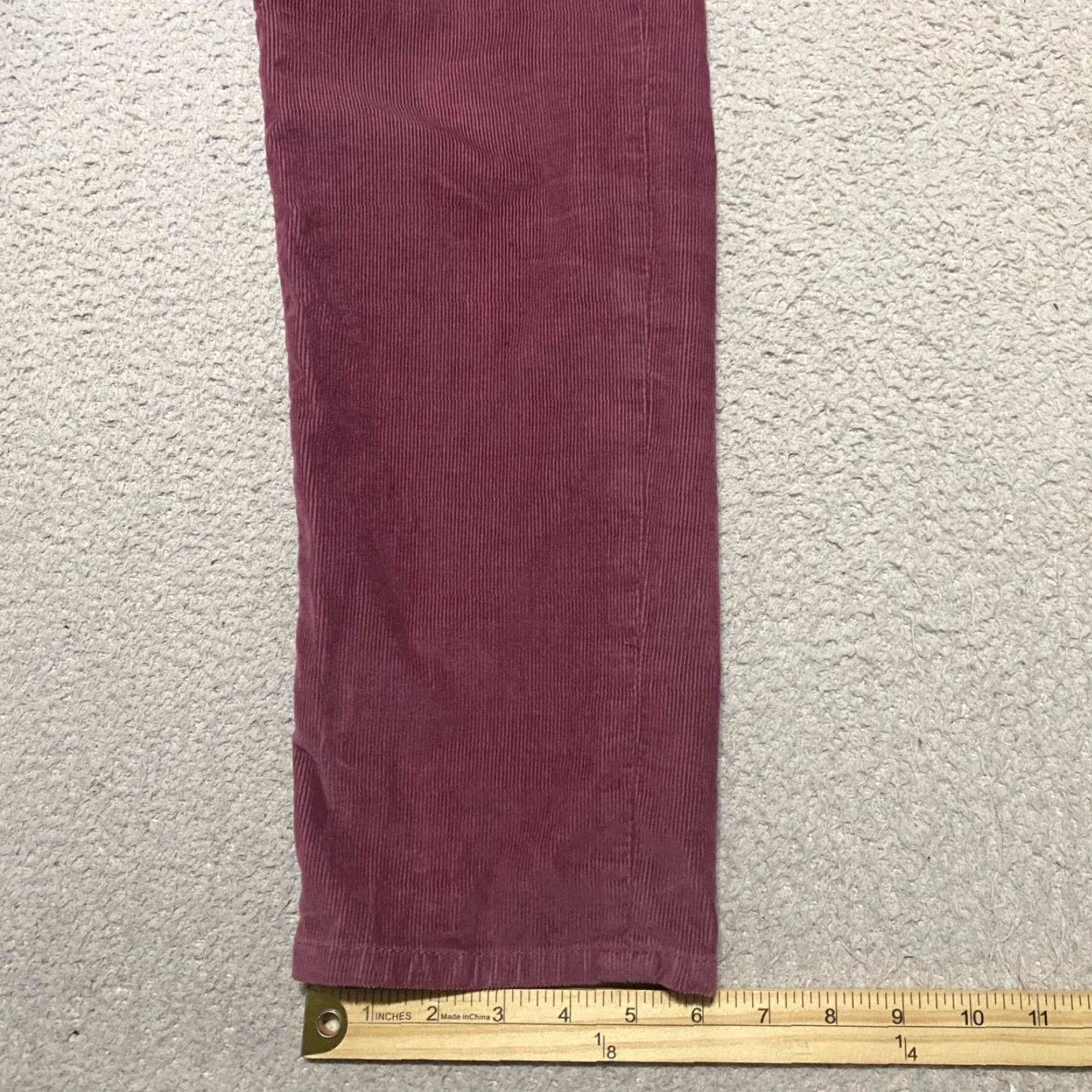 Boden Boden Womens Jeans Corduroy Red Slim Straight High Rise 10 Regular 28in Inseam 5-Pocket Pattern Solid Cotton Spandex Women Size 32" / US 10 / IT 46 - 5 Thumbnail