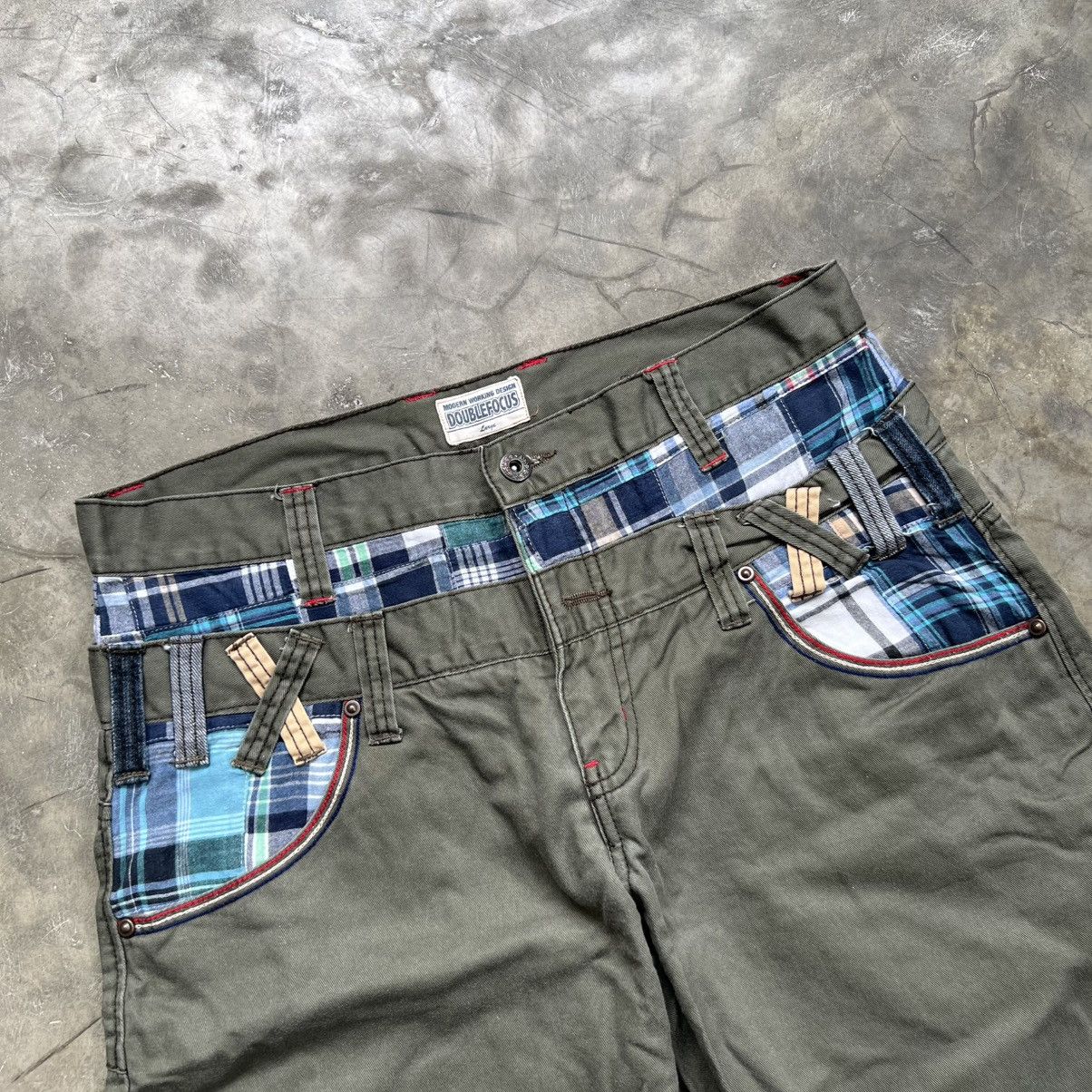 Japanese Brand 2000’s Doublefocus Vkei Style Double Waist Short Pants Size US 33 - 3 Thumbnail
