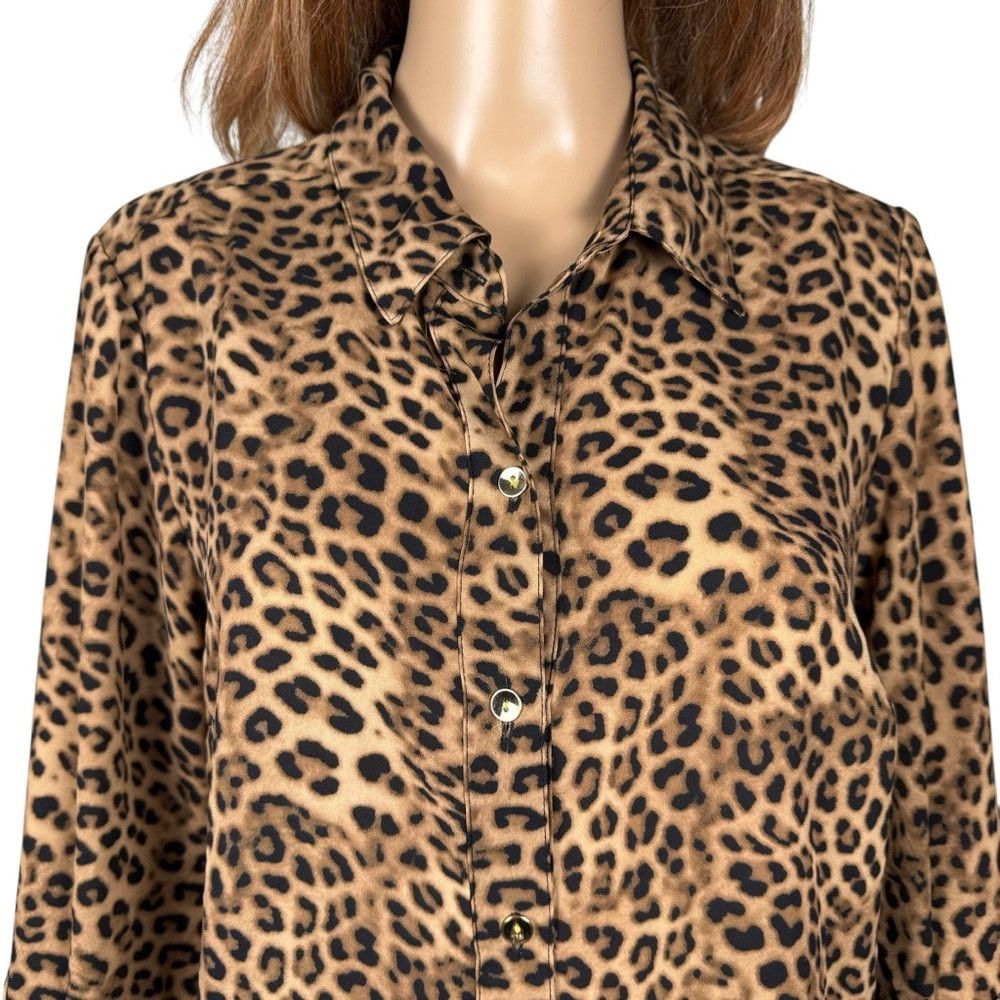 Charter Club Charter Club Animal-Print Roll Tab Sleeve Blouse Size M Size M / US 6-8 / IT 42-44 - 3 Thumbnail