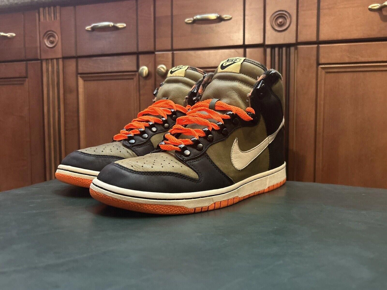Nike Nike Men's Dunk High Prem HT GREEN ORANGE 314345-321 SZ 10 Size US 10 / EU 43 - 4 Thumbnail
