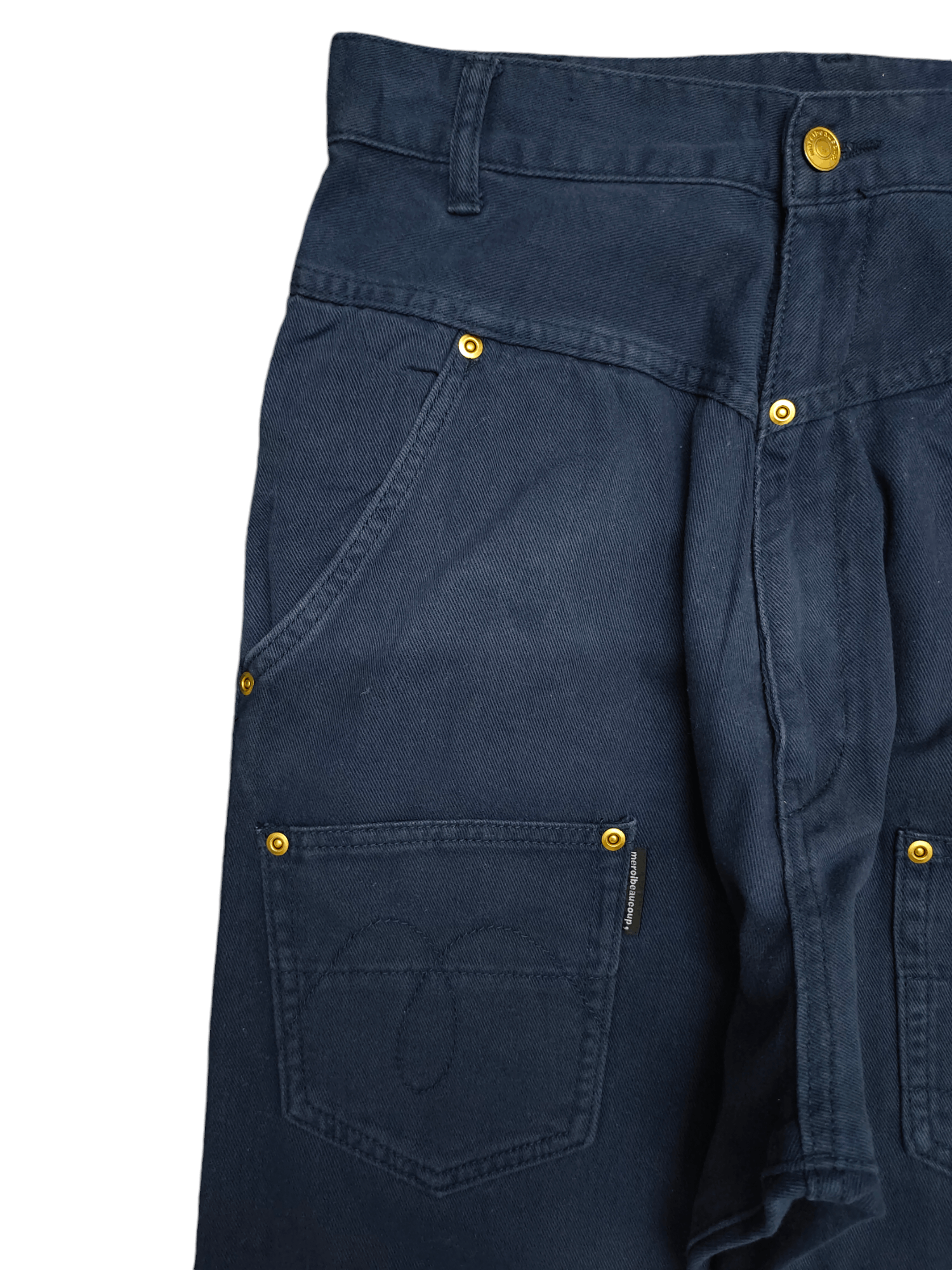 Issey Miyake Mercibeaucoup Issey Miyake Drop Crotch Reverse Denim Pants Size US 29 - 3 Thumbnail