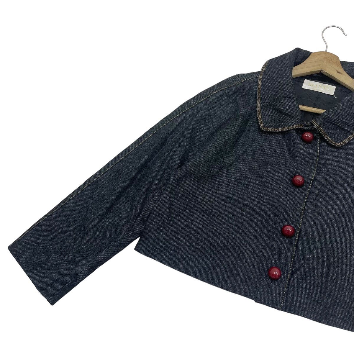 Other Italian Designer Mantu Crop Denim Jacket Size M / US 6-8 / IT 42-44 - 3 Thumbnail