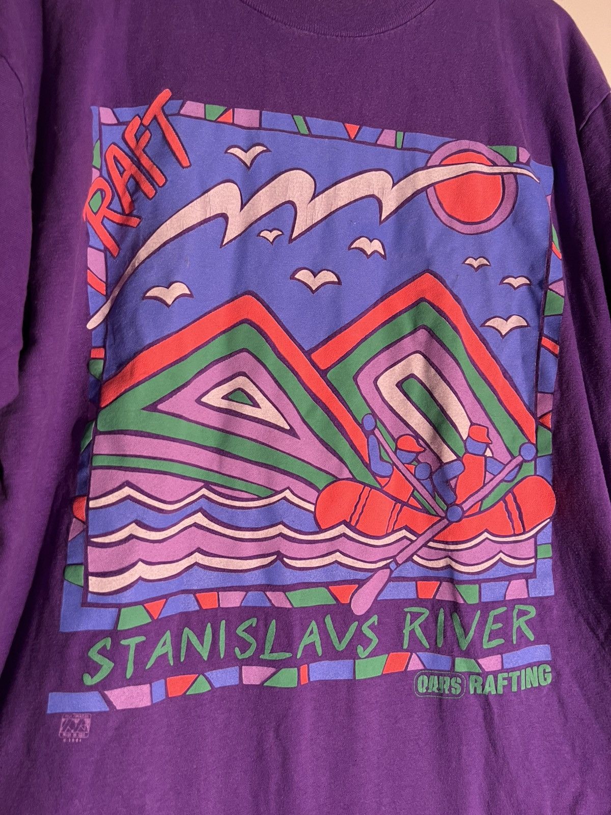 Vintage 90’s VTG Vintage Stanislavs River Rafting Retro Art T Shirt Size US XL / EU 56 / 4 - 4 Thumbnail