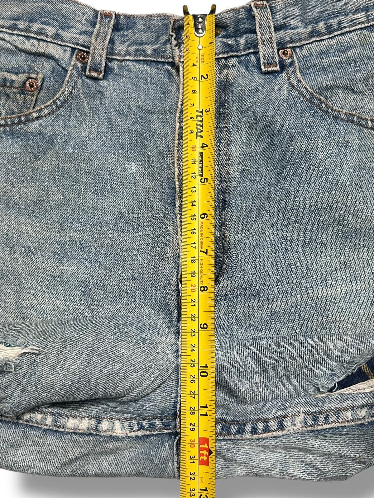 Levi's Levi’s 505 Regular Distressed Ripped, Plaid patch & Faded Size US 32 / EU 48 - 21 Thumbnail