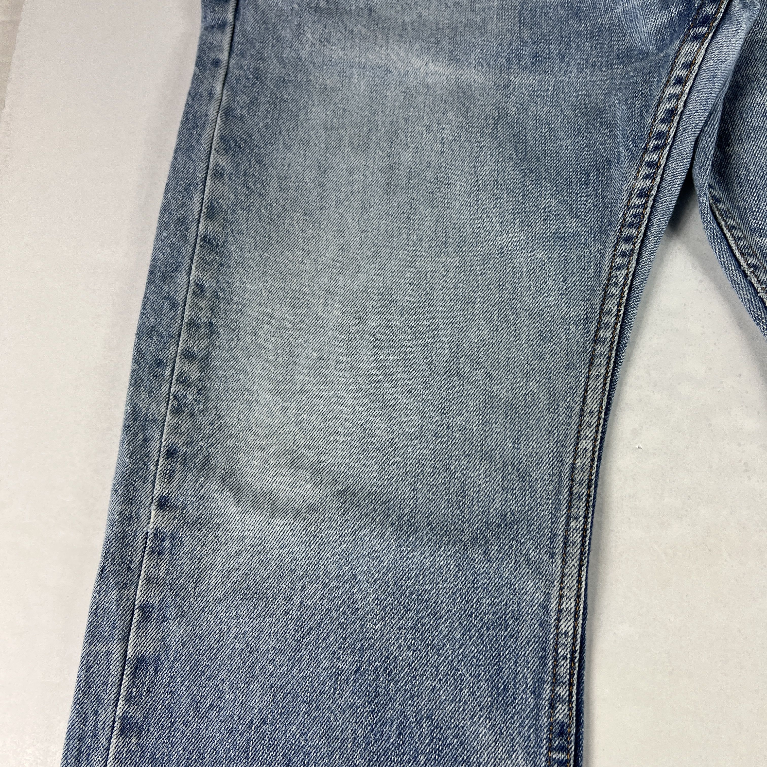Levi's Levi's Jeans 505 Straight Blue Faded Whiskers Cotton Denim Size US 34 / EU 50 - 5 Thumbnail