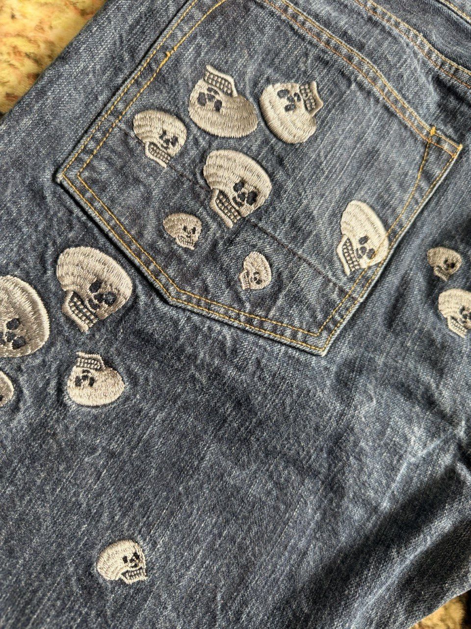 Evisu Evisu Skull Demin y2k button fly straight leg size 40 Size US 40 / EU 56 - 2 Thumbnail