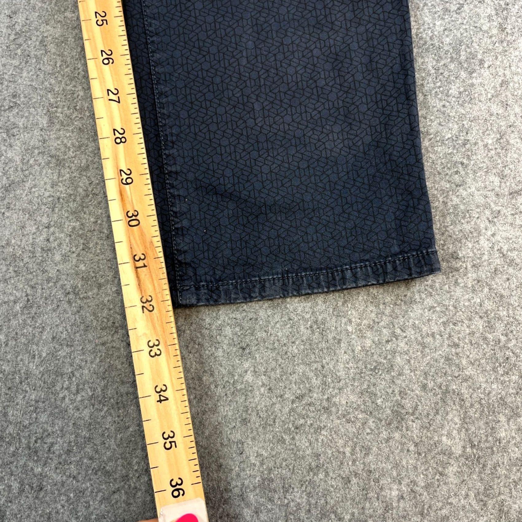 Hugo Boss Hugo Boss Mens Chino Trousers Pants Slim Tapered 32 Blue Modern Geometric Chino Trousers Slim 32 Mens Blue Size US 32 / EU 48 - 4 Thumbnail