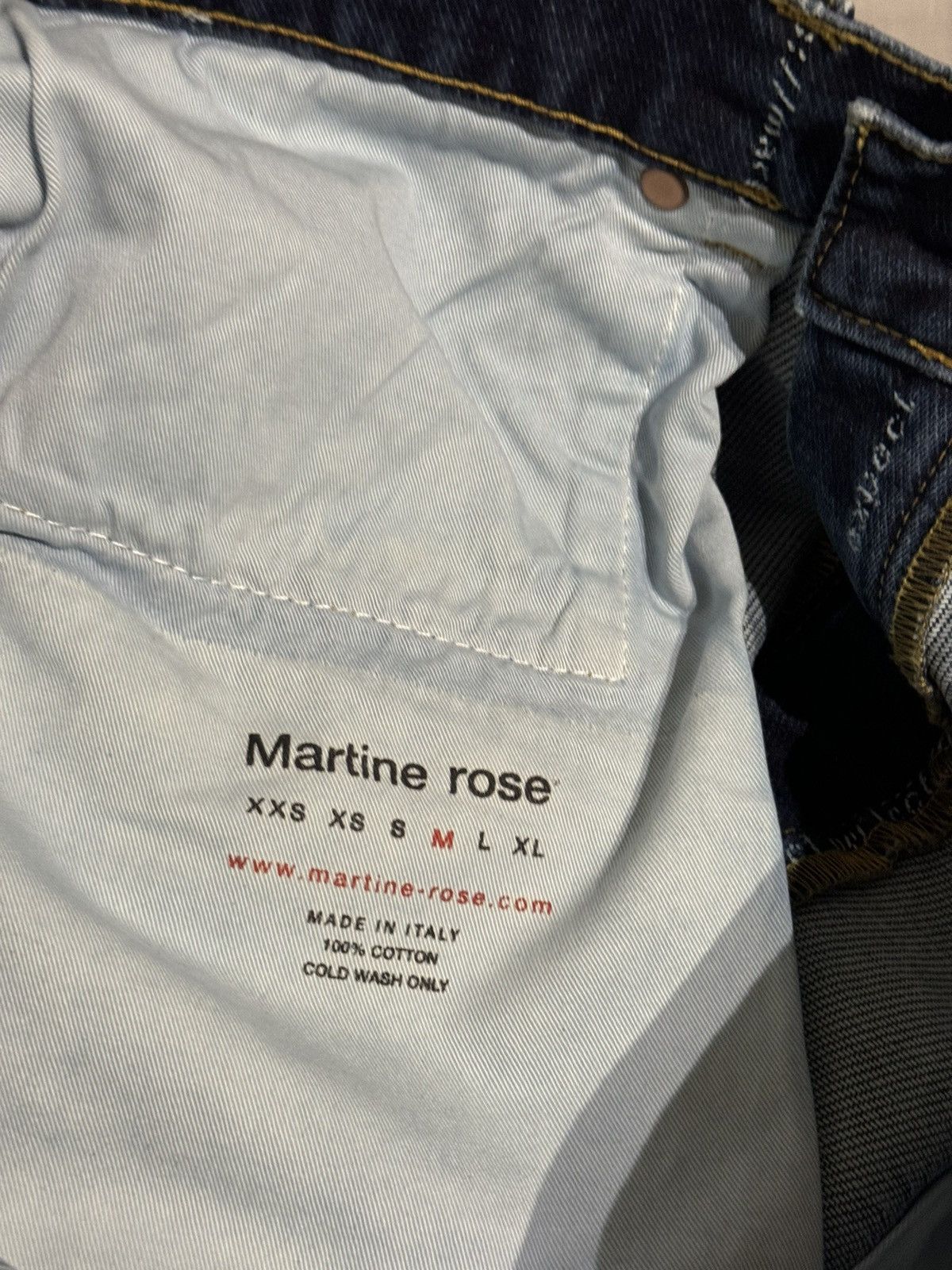 Martine Rose Logo Straight Leg Denim Jeans Size US 32 / EU 48 - 6 Thumbnail