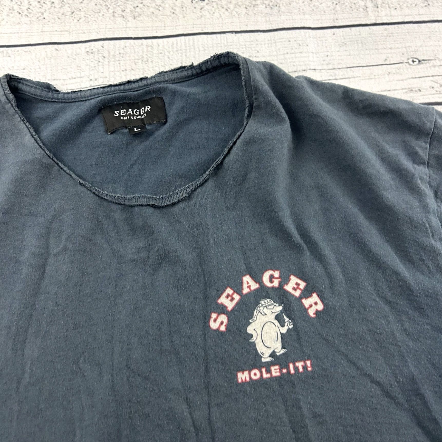 Jaeger Seager Mole It Short Sleeve T Shirt Men Large Blue Nike Shirt Size US L / EU 52-54 / 3 - 3 Thumbnail