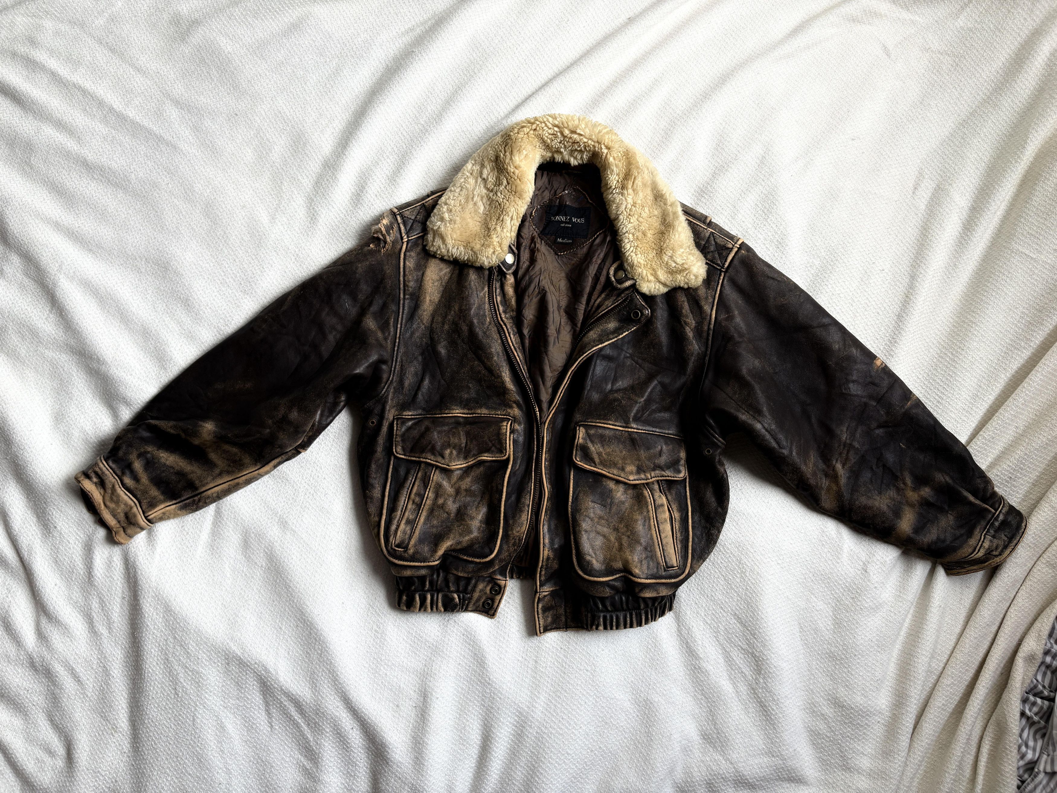 Vintage Vintage Italian Bomber Jacket Size US M / EU 48-50 / 2 - 1 Thumbnail