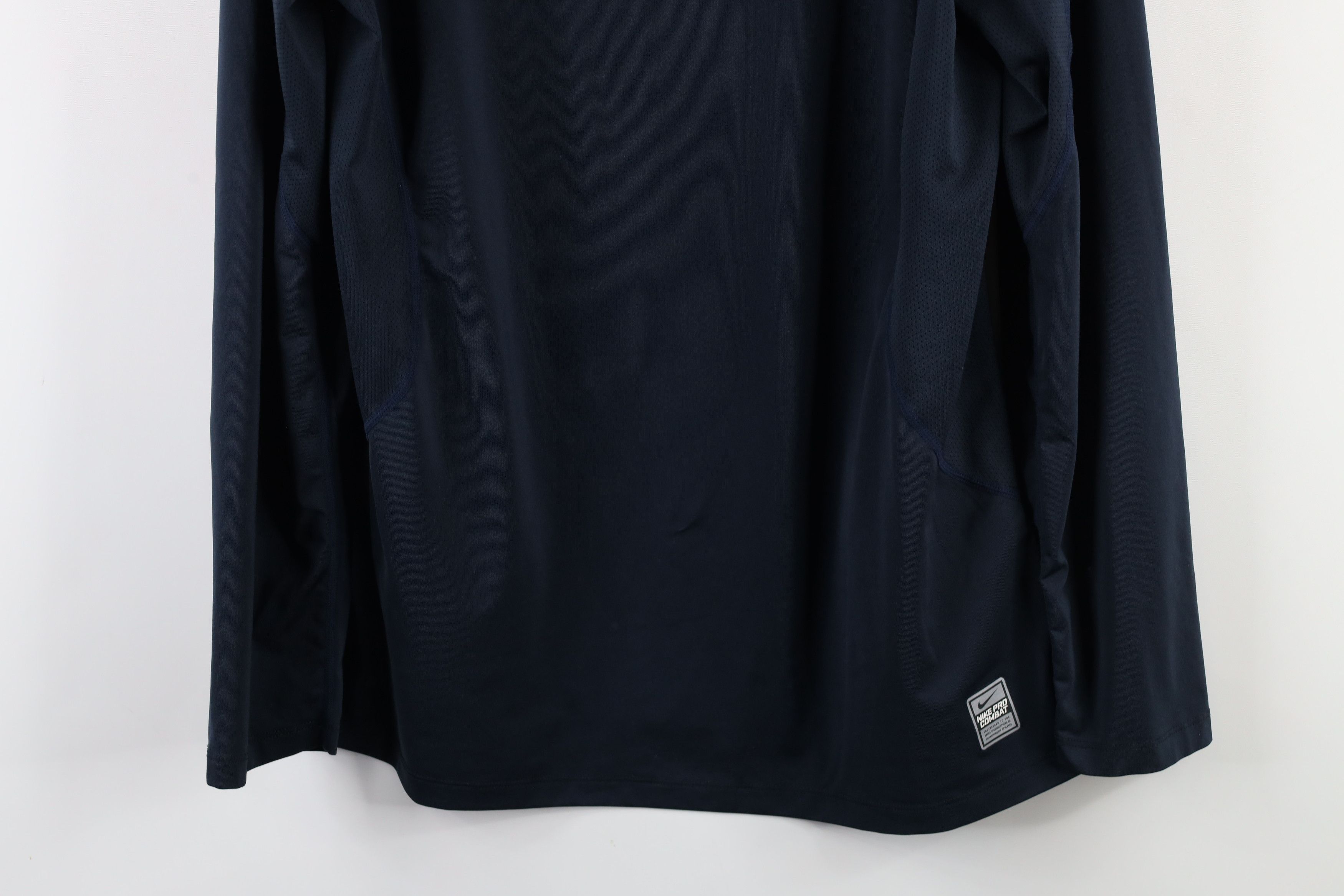 Nike × Vintage Nike Pro Combat Fitted Long Sleeve Training T-Shirt Blue Size US L / EU 52-54 / 3 - 3 Thumbnail