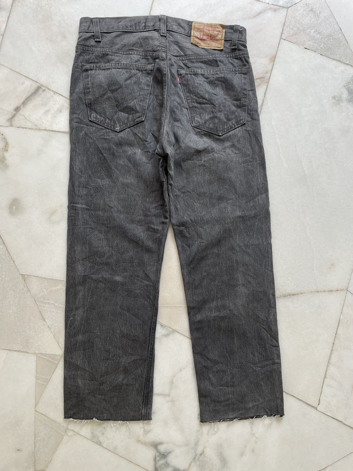 Levi's Vintage 90s Levis 501 All Black Jeans Size US 32 / EU 48 - 2 Thumbnail