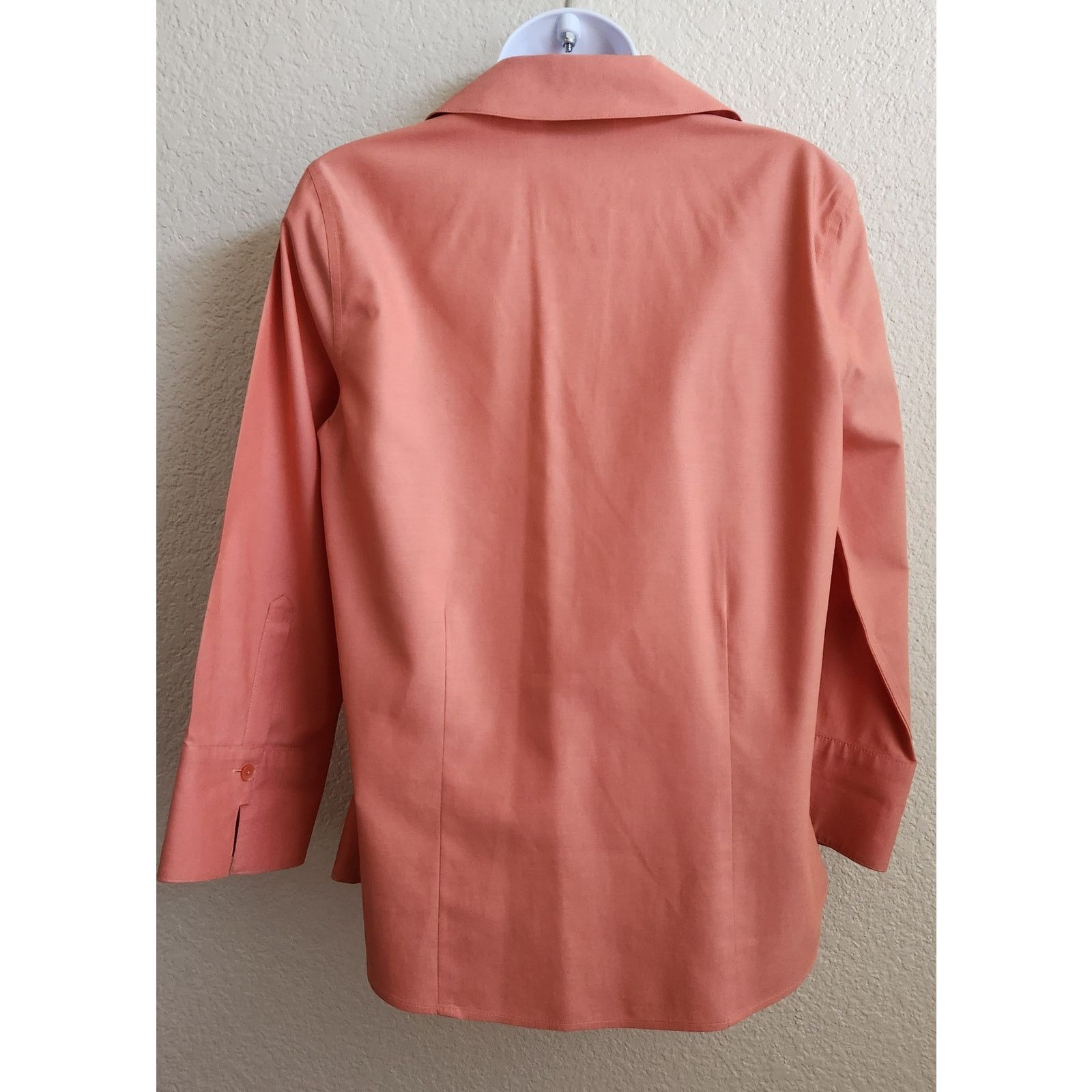 Coldwater Creek Coldwater Creek Orange Button Up Deep V Neck Dress Top Small Size S / US 4 / IT 40 - 3 Thumbnail