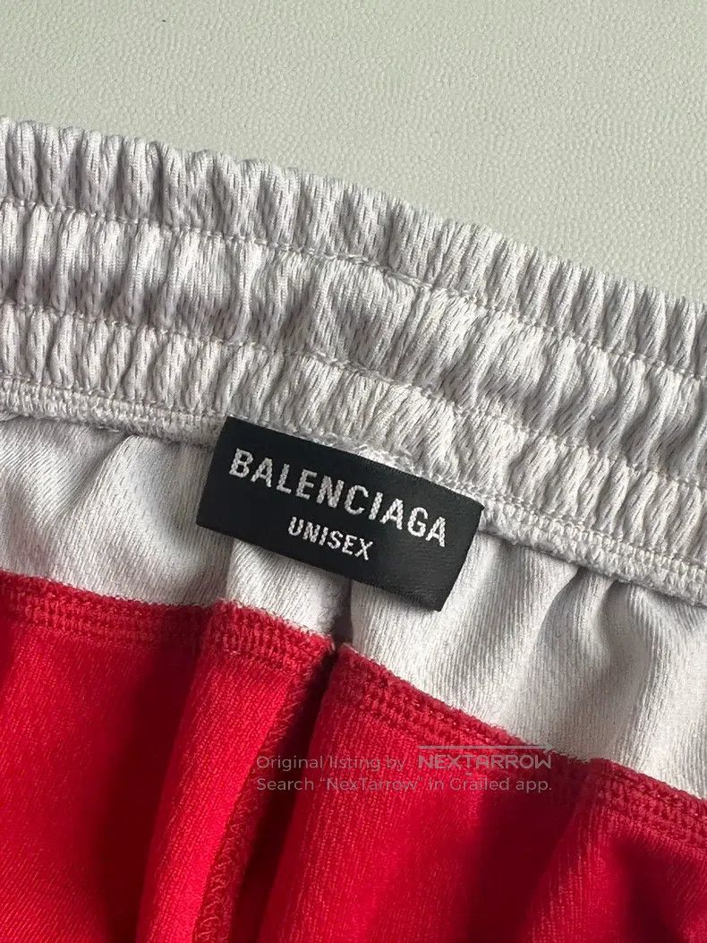 Balenciaga Balenciaga size L Red and White Colorblocked Hockey Mesh S Size US 27 - 3 Thumbnail