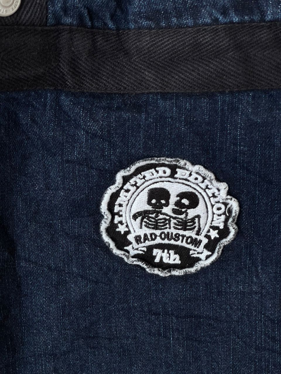 Designer × Japanese Brand Rad Customs Skull Embroidered Denim Tote Bag Size ONE SIZE - 9 Thumbnail
