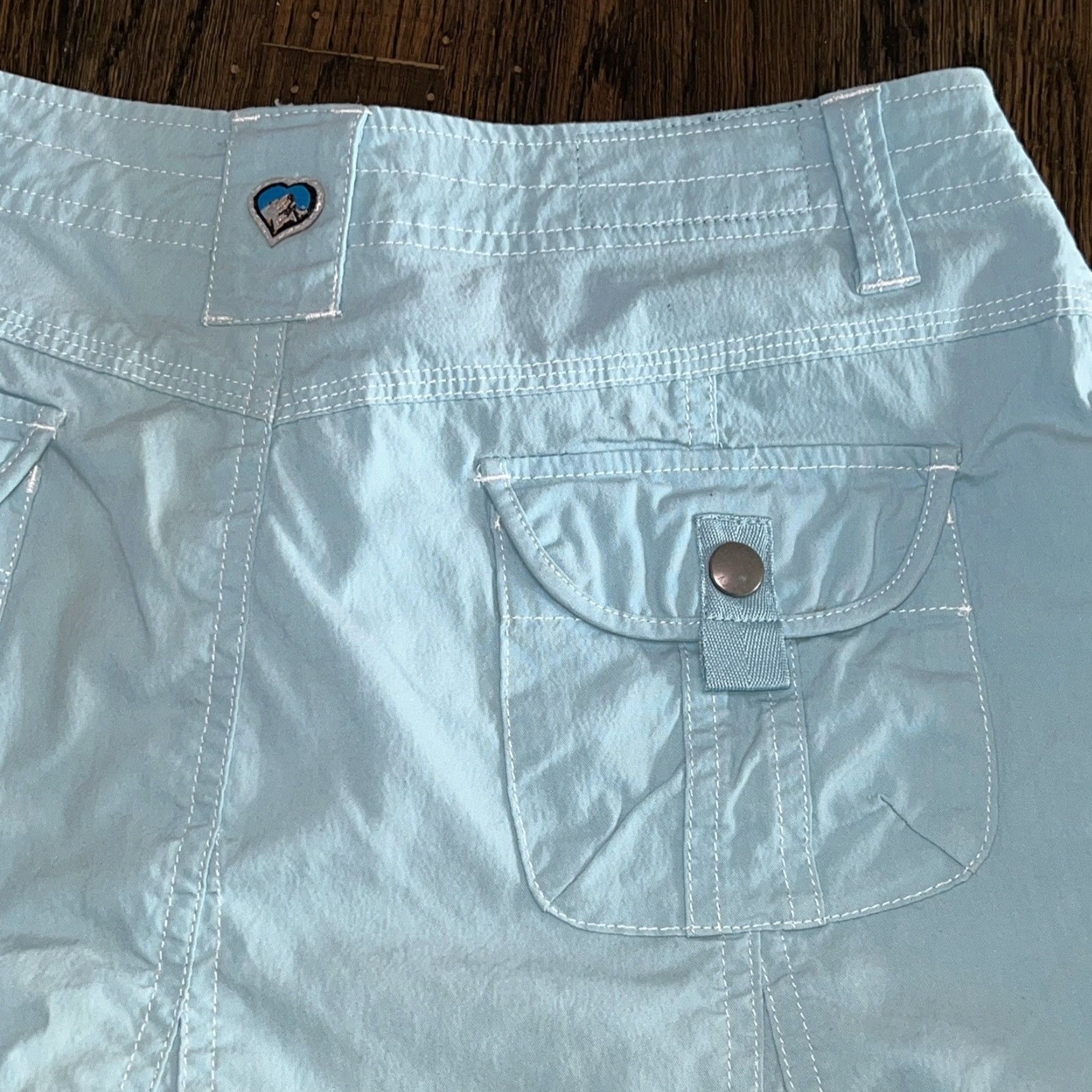 Frame Kuhl Skirt Women's 6 Light Blue A-Line Midi Casual Outdoor with Pockets Size 28" / US 6 / IT 42 - 4 Thumbnail
