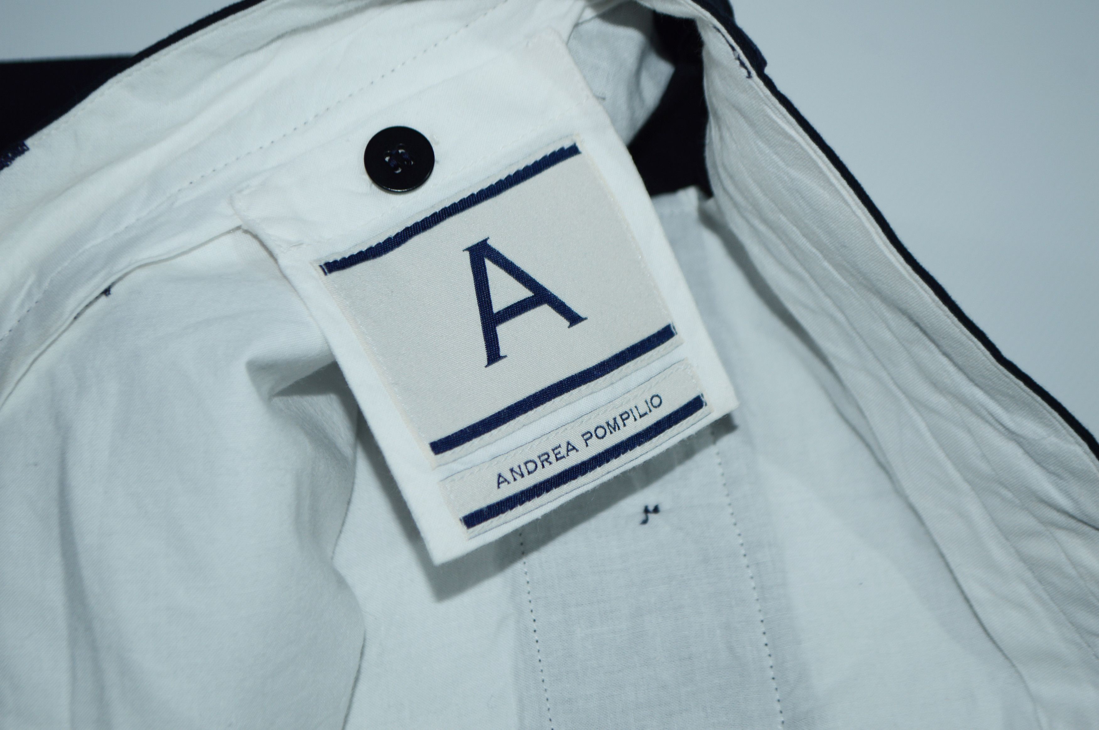 Andrea Pompilio Andrea Pompilio Navy Stretch Cotton Chino Pants Size 48 Size US 32 / EU 48 - 6 Thumbnail