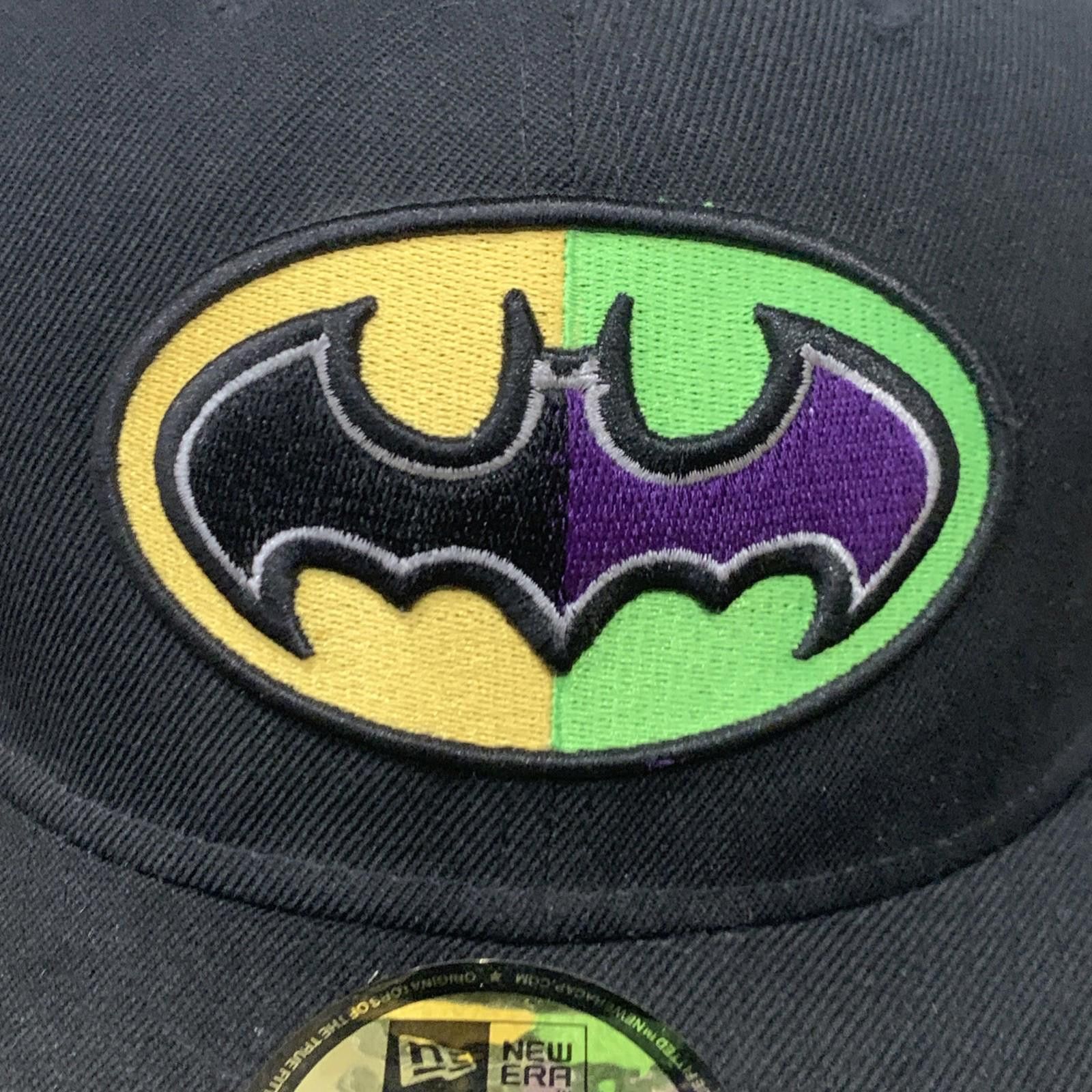 DC Comics Batman Joker Split Logo New Era 59FIFTY Fitted 7 3/8 Limited Size ONE SIZE - 2 Thumbnail