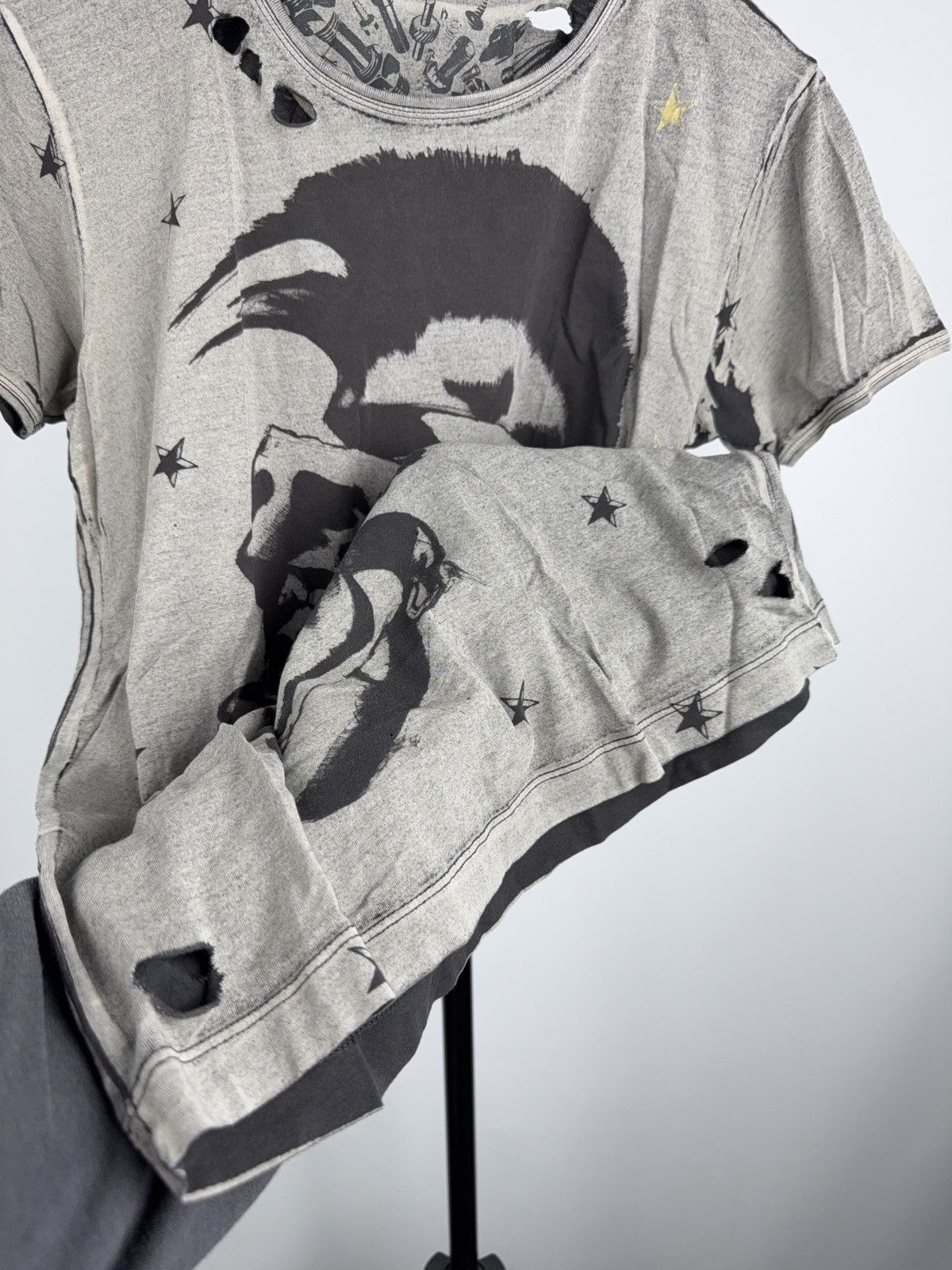 Diesel Y2K DIESEL Punk Rock Skull Distressed Graphic T-Shirt Grunge Size US S / EU 44-46 / 1 - 10 Thumbnail